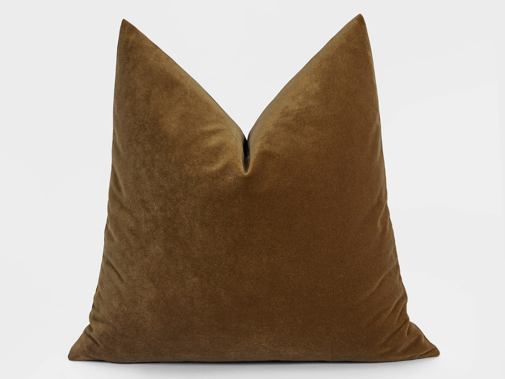Dark Camel Velvet Pillow Cover
