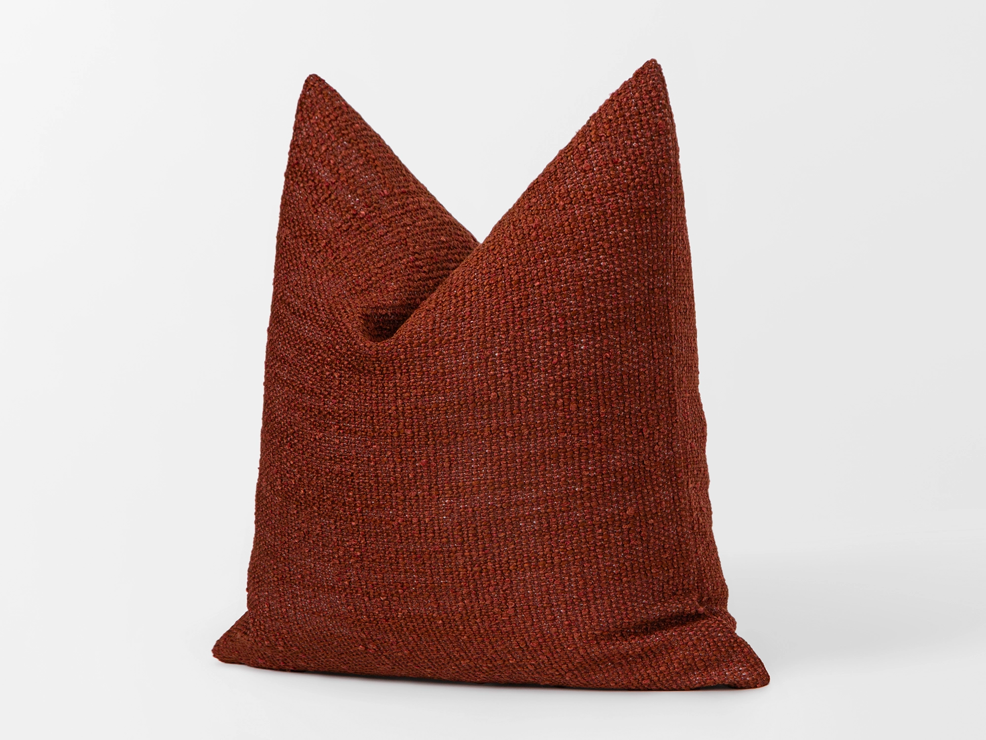 Dark Copper Boucle Pillow Cover