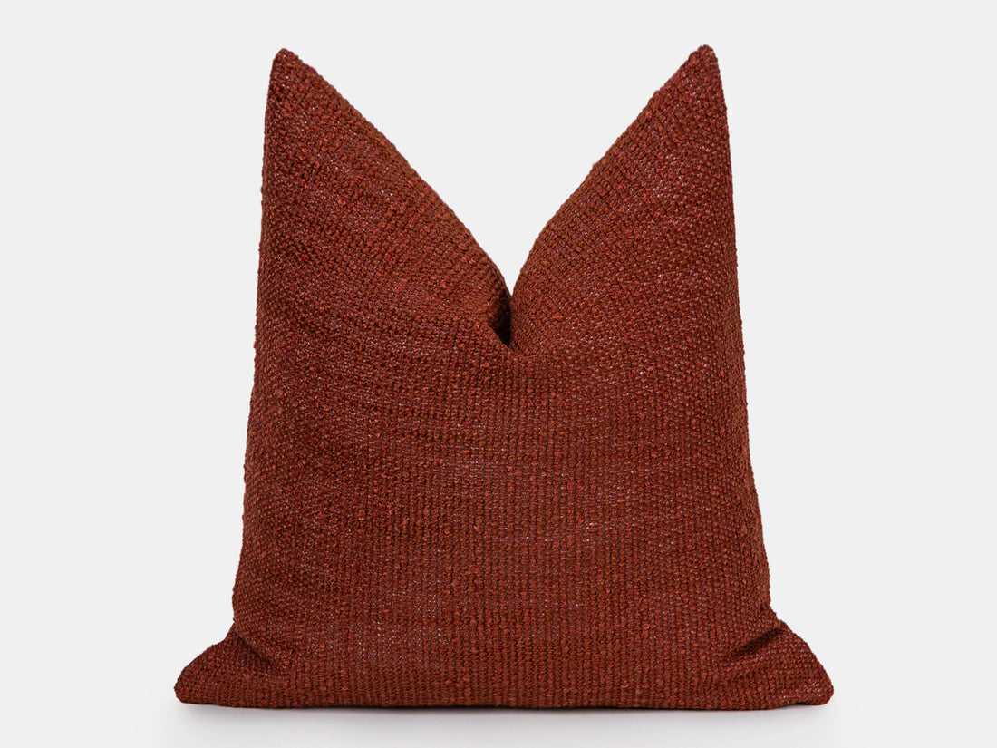 Dark Copper Boucle Pillow Cover