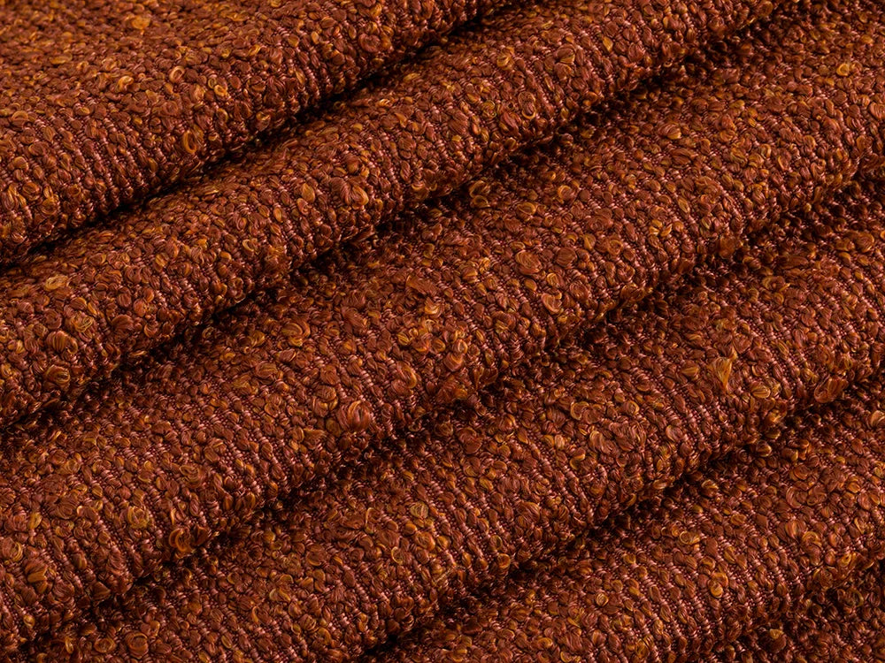 Dark Copper Boucle Upholstery Fabric - Monarch