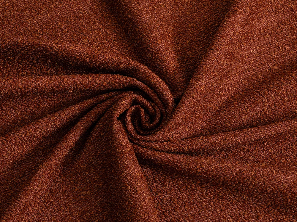 Dark Copper Boucle Upholstery Fabric - Monarch