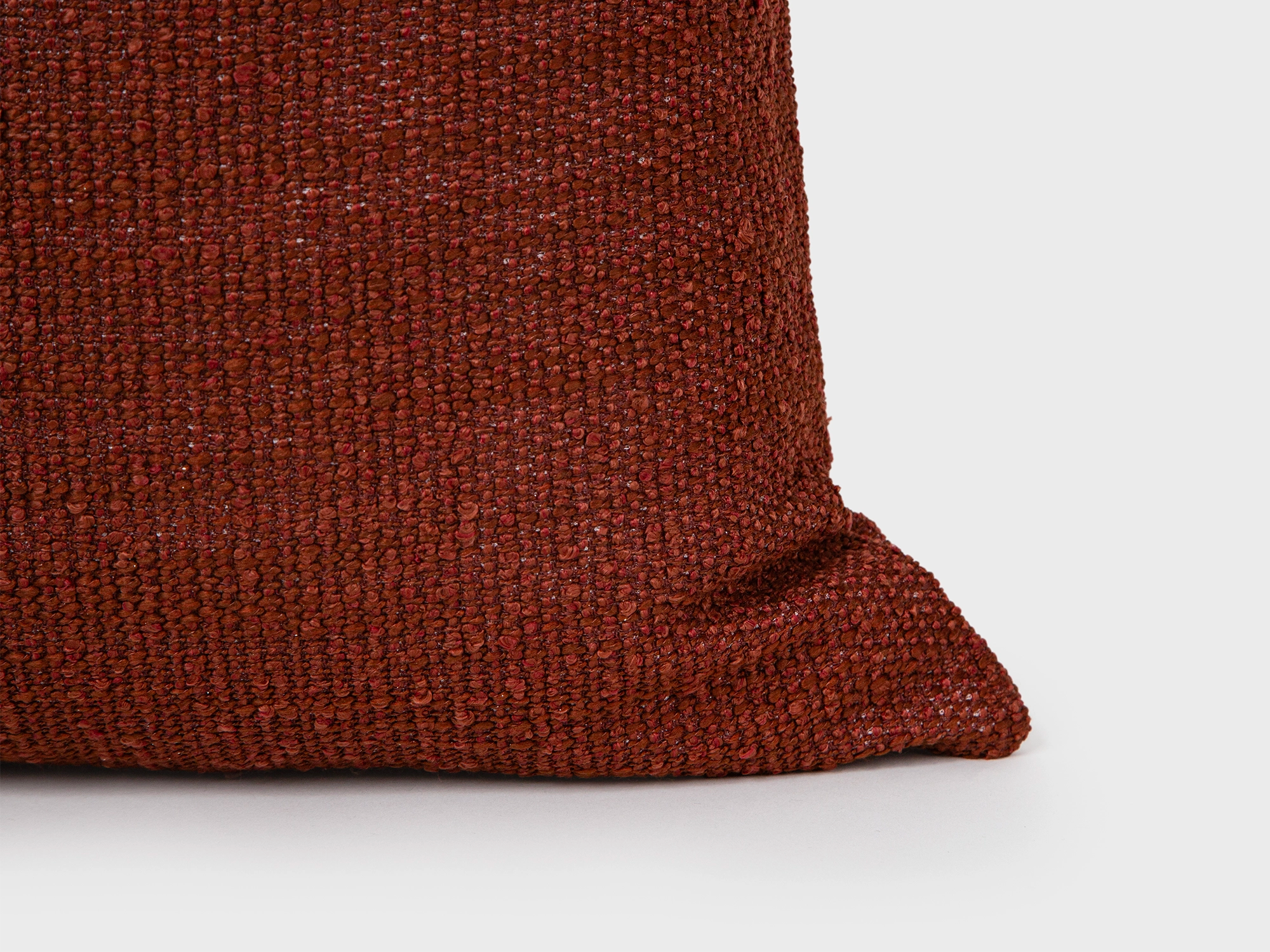 Dark Copper Boucle Pillow Cover