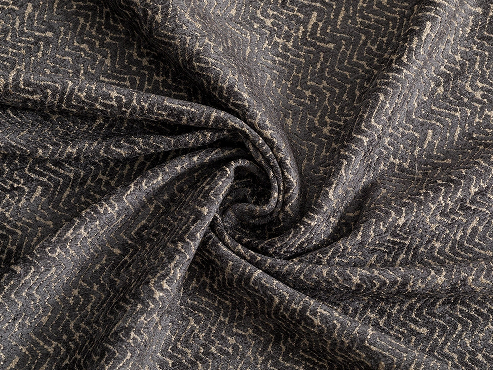 Dark Gray Chevron Upholstery Fabric - Nexus Chevron