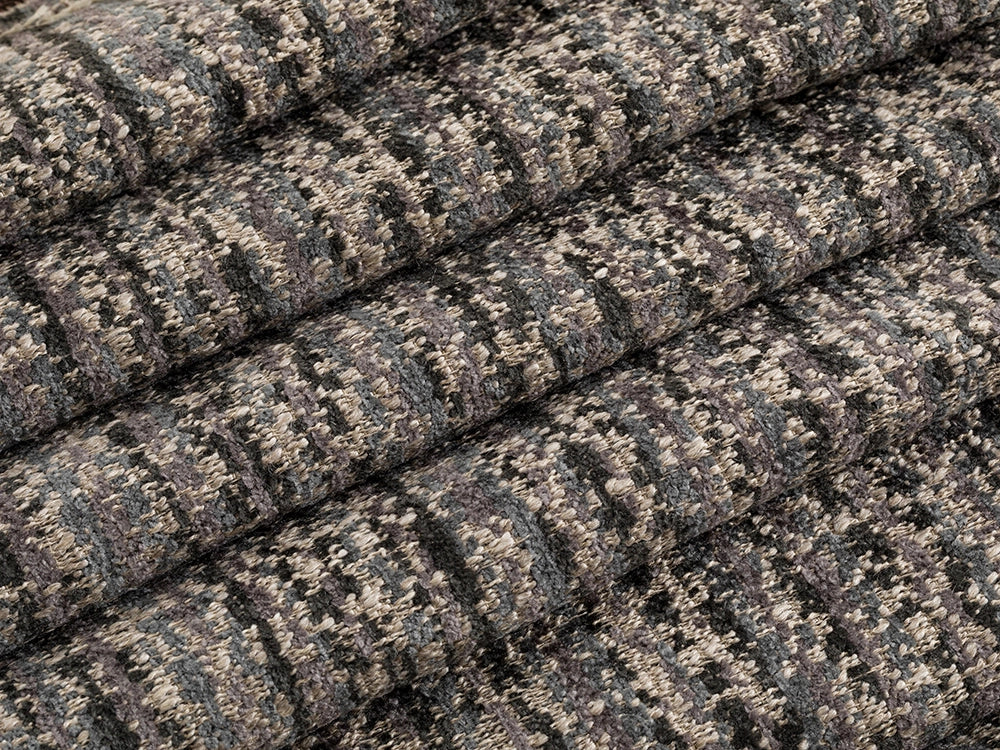 Dark Gray Textured Upholstery Fabric - Nexus Pulse