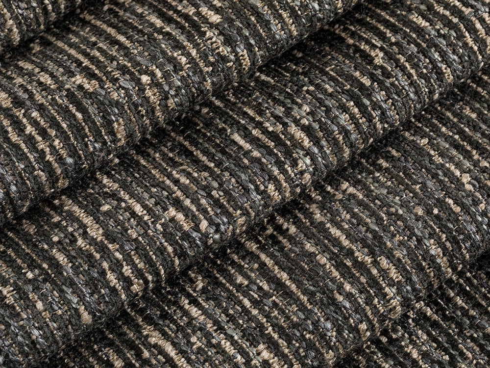 Dark Gray Striped Upholstery Fabric - Nexus Terra Lines
