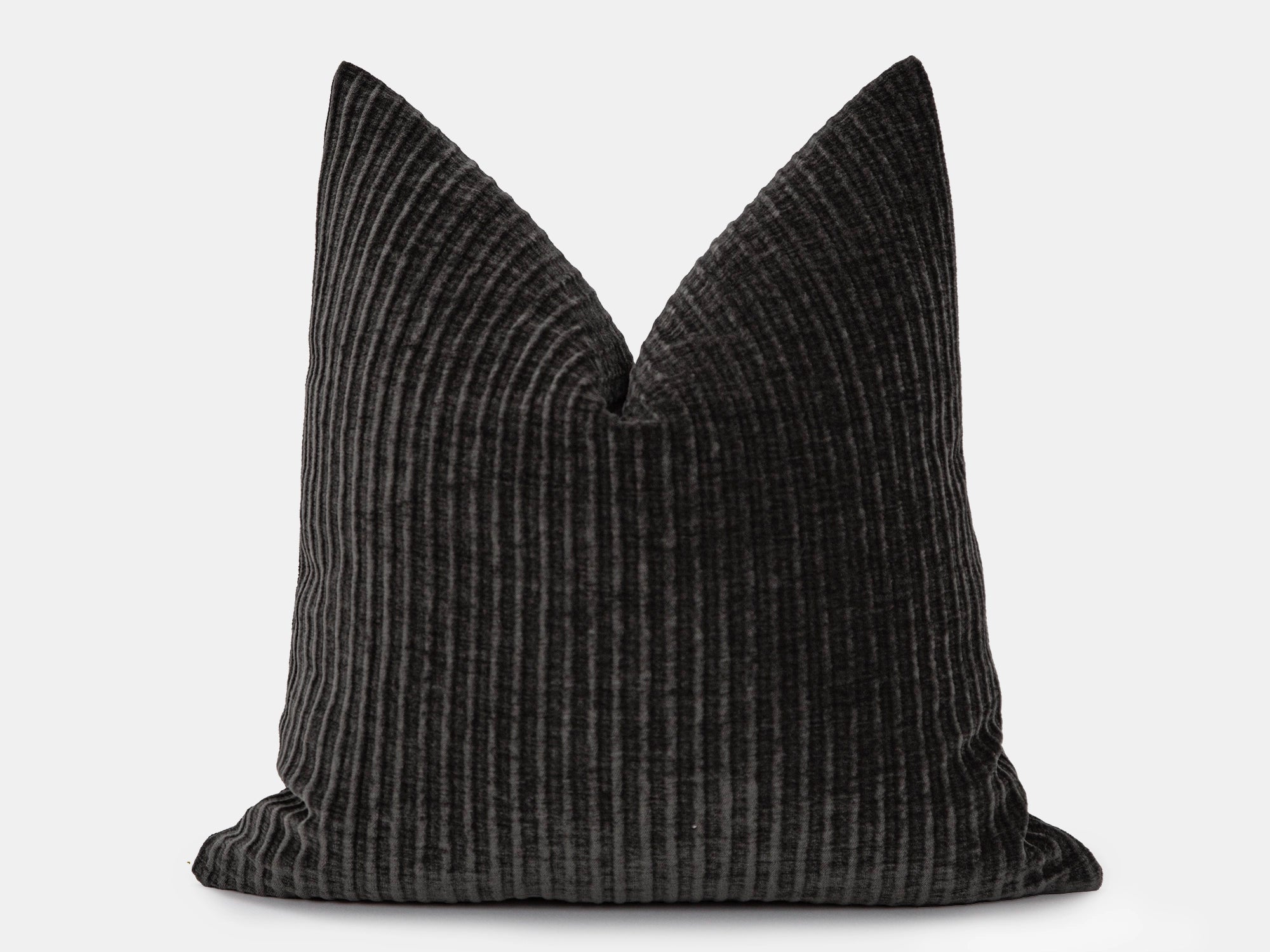Dark Gray Corduroy Pillow Cover