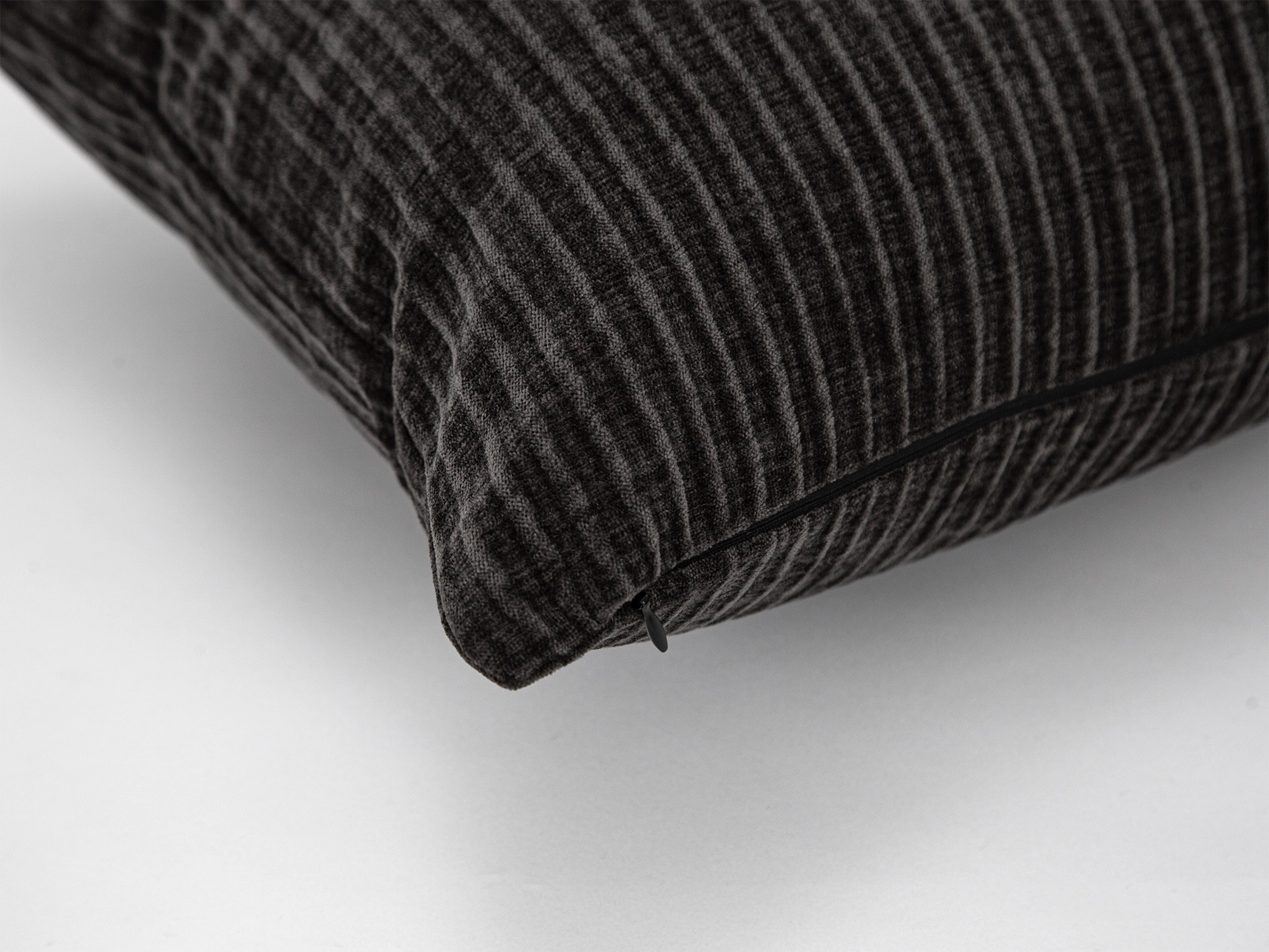 Dark Gray Corduroy Pillow Cover