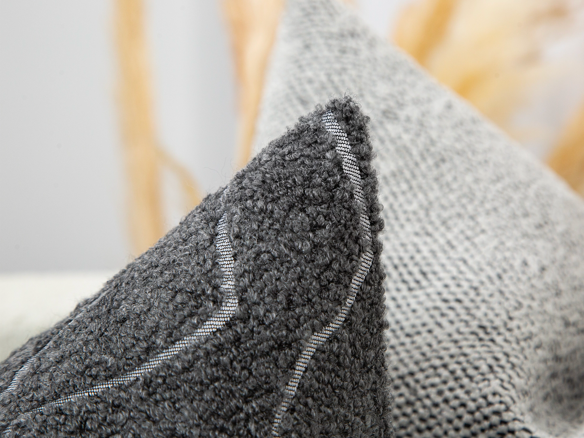 Dark Gray Graffito Pillow Cover