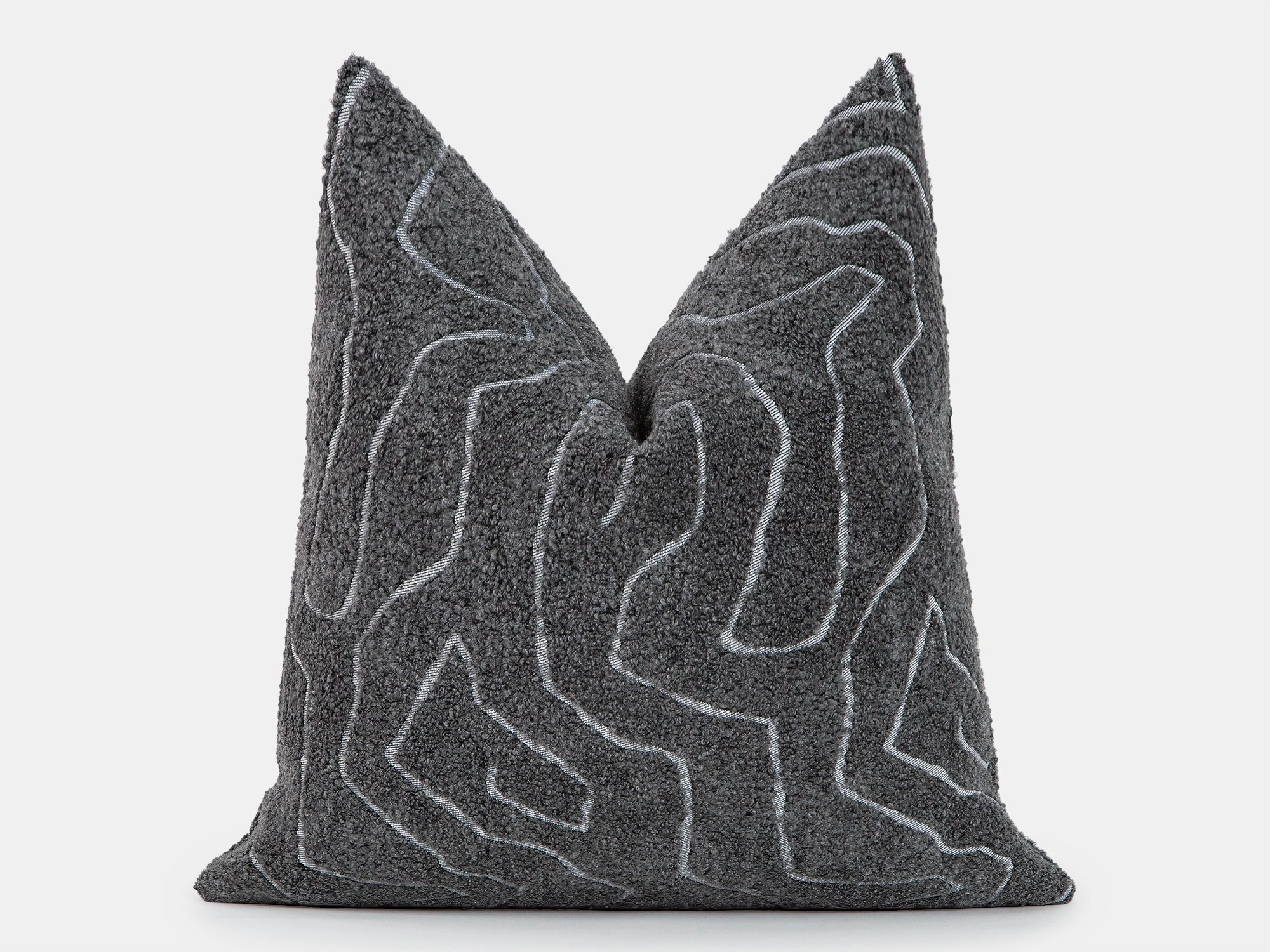 Dark Gray Graffito Pillow Cover