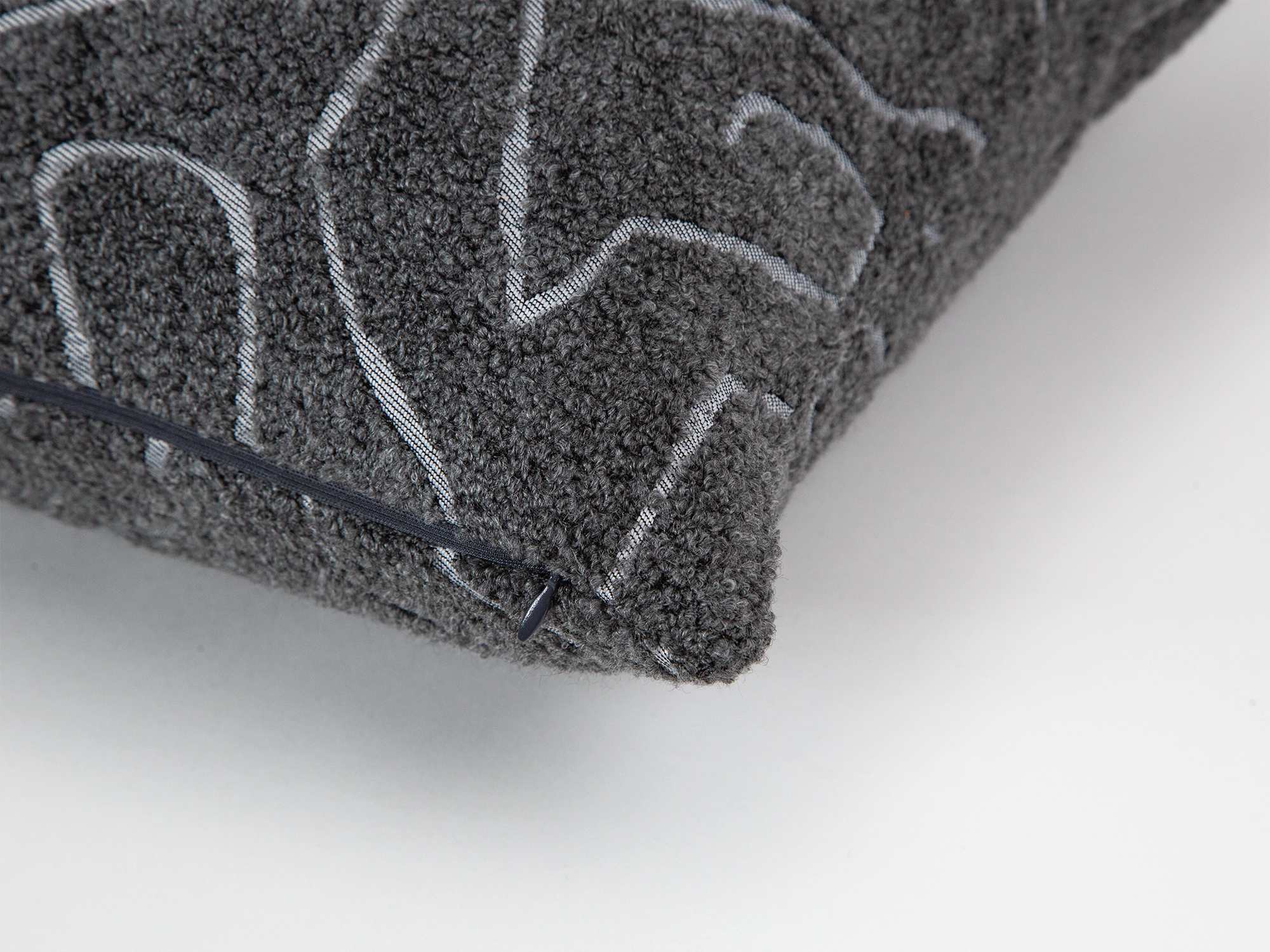 Dark Gray Graffito Pillow Cover