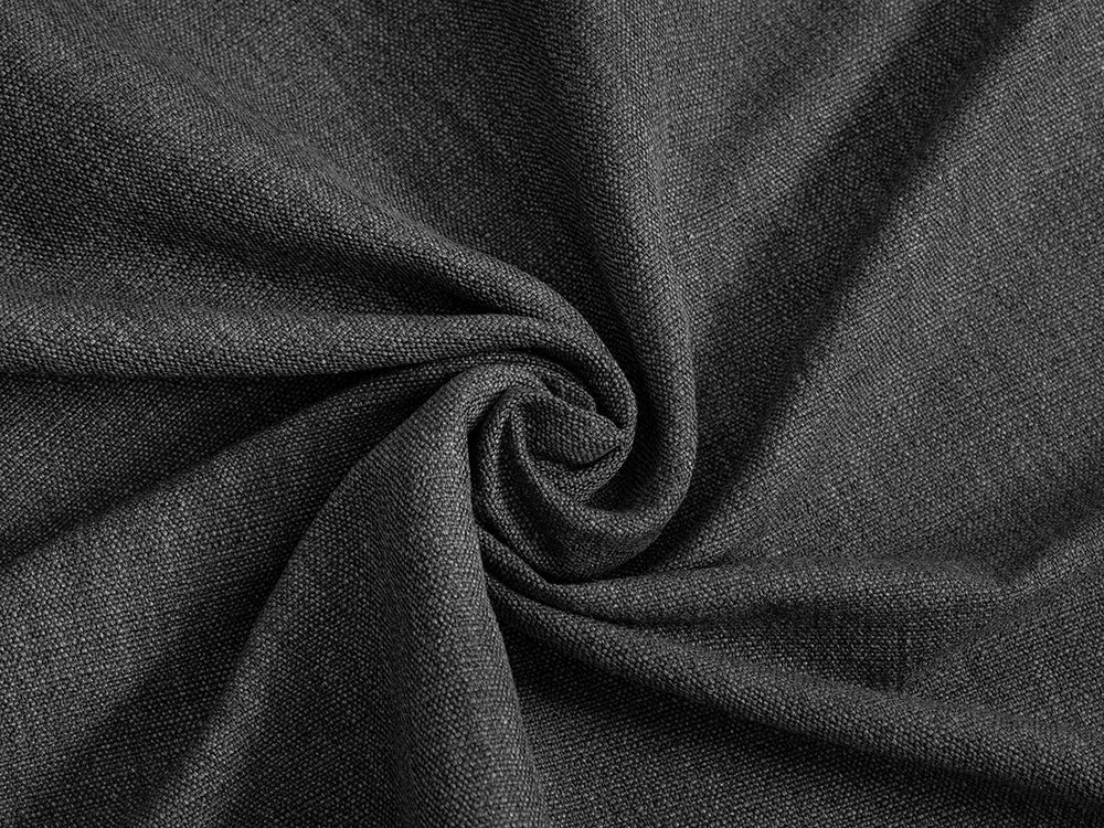 Dark Gray Linen Look Upholstery Fabric - Cunda