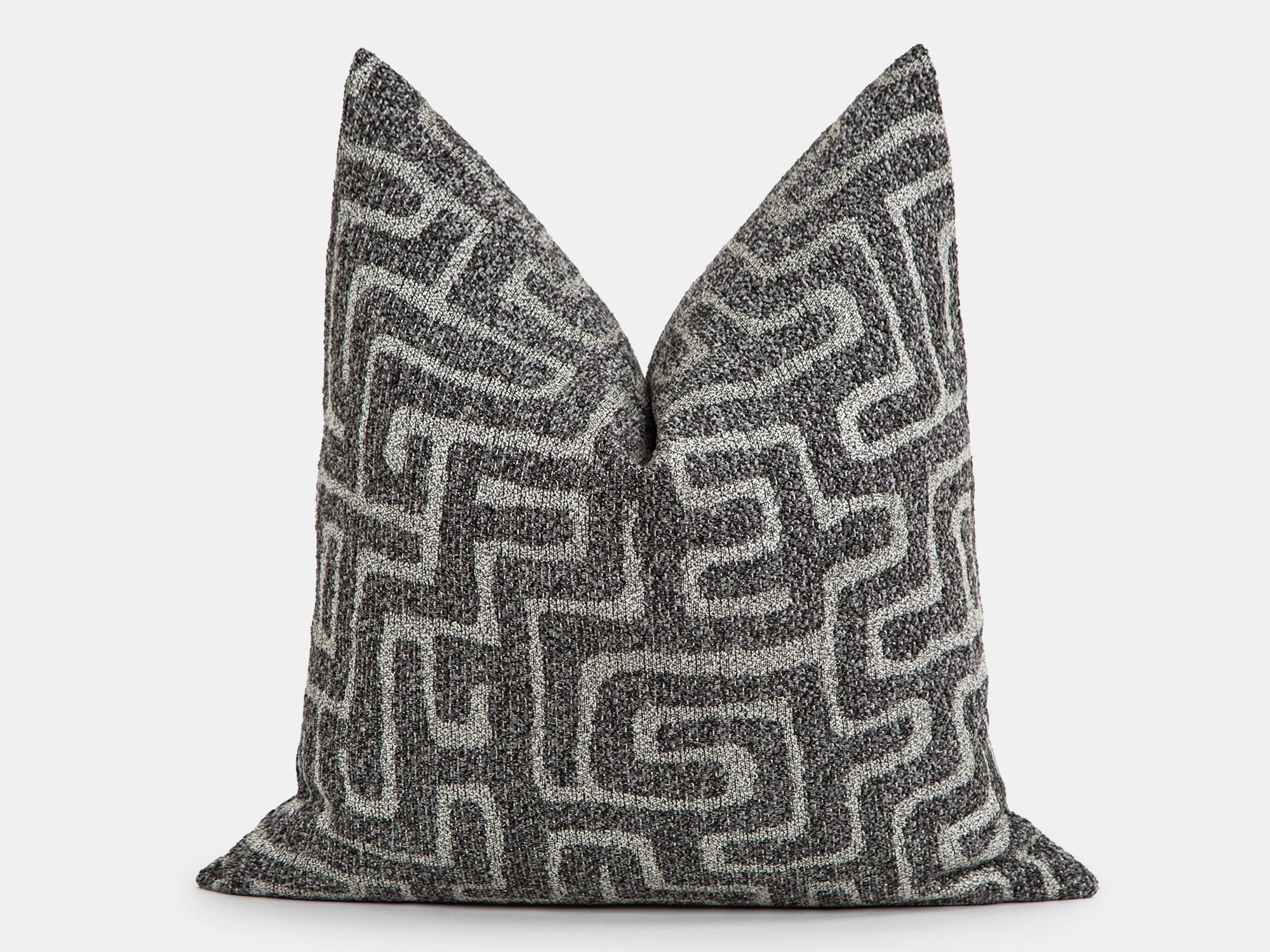 Dark Gray Maze Pillow Cover – Tessera