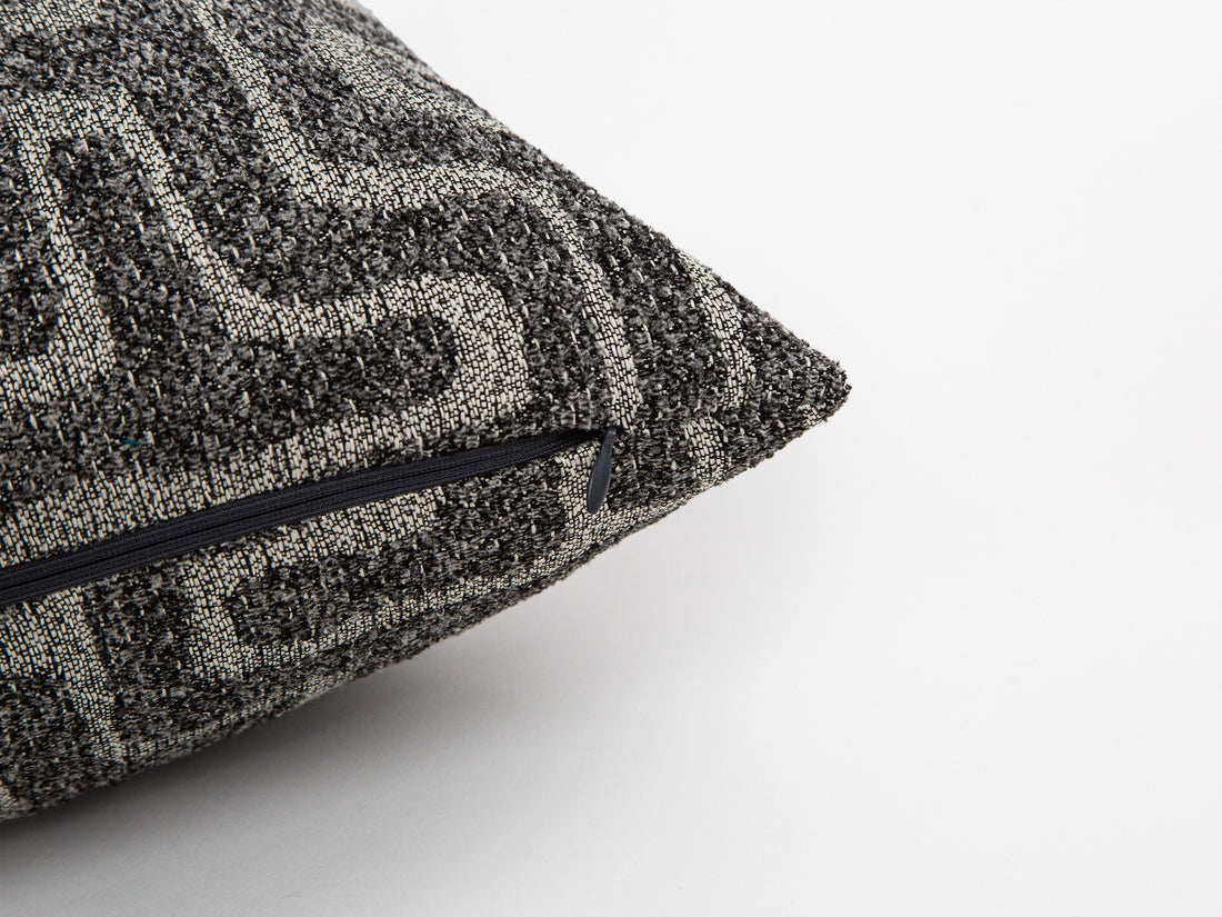 Dark Gray Maze Pillow Cover – Tessera