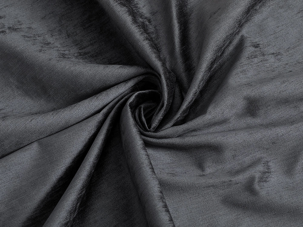 Dark Gray Silky Upholstery Fabric - Silkha