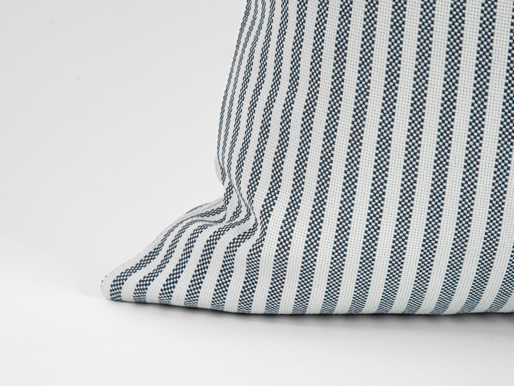 Dark Gray Striped Outdoor Pillow Cover