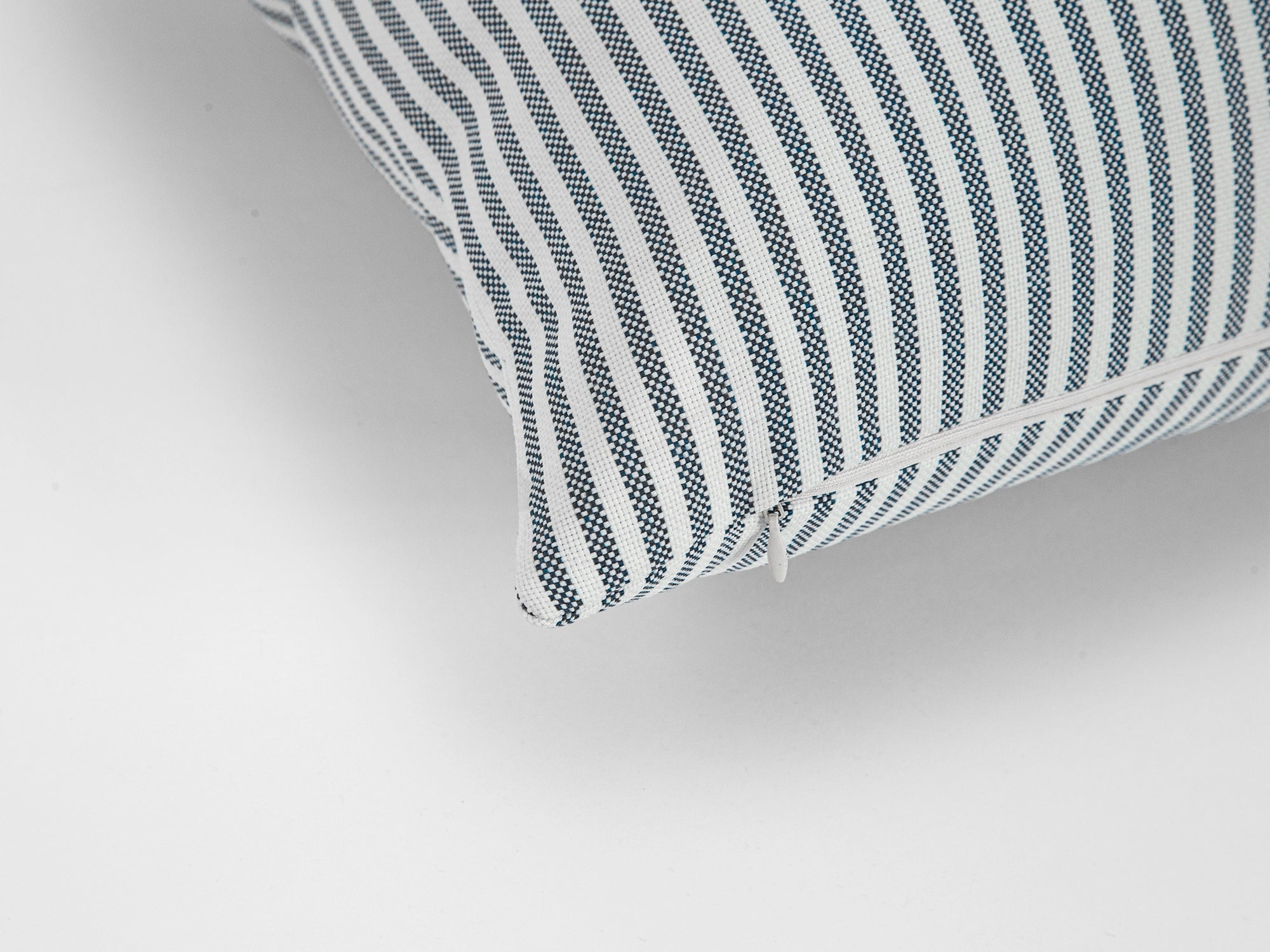 Dark Gray Striped Outdoor Pillow Cover