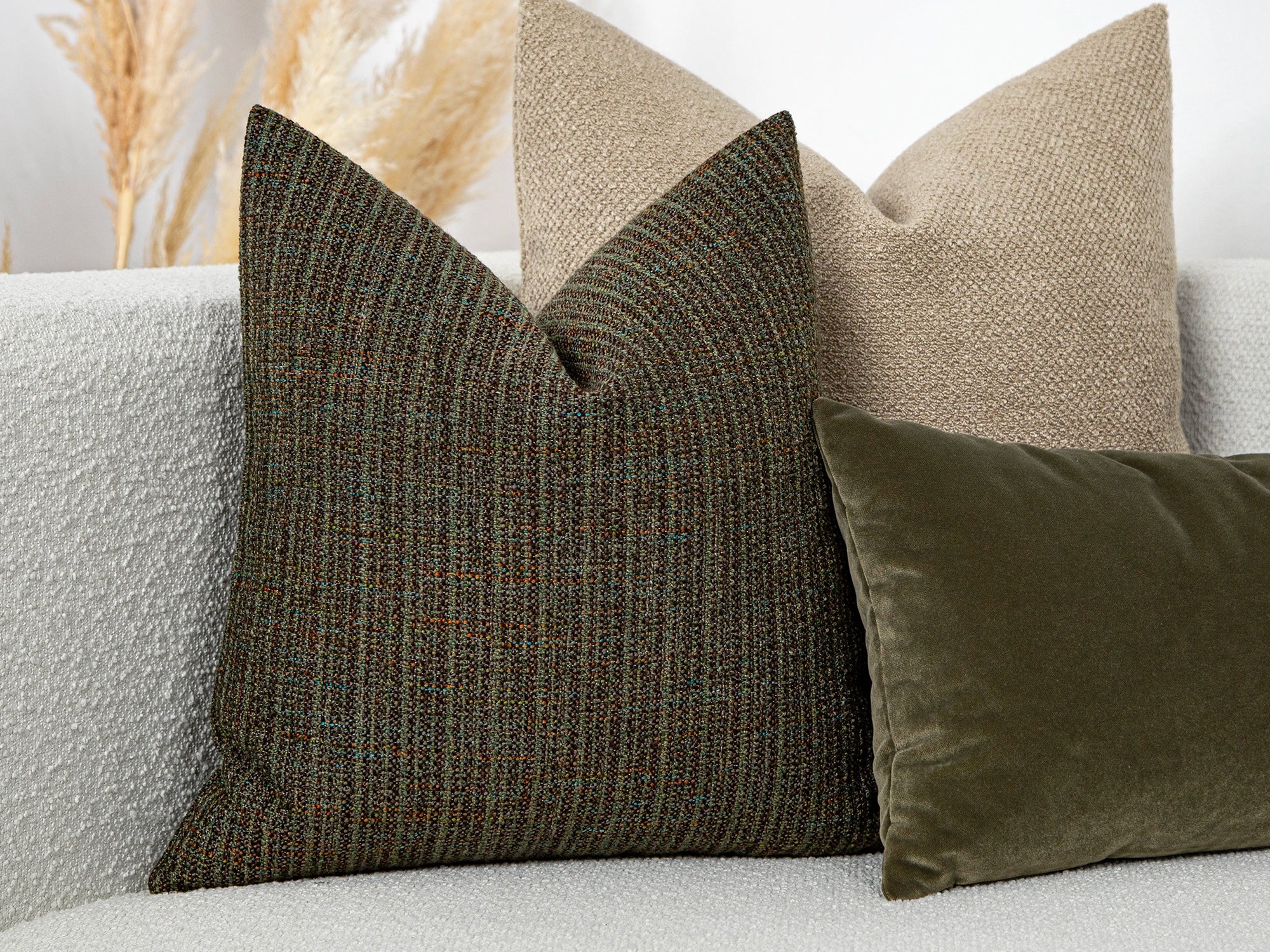 Dark Green Boho Pillow Cover