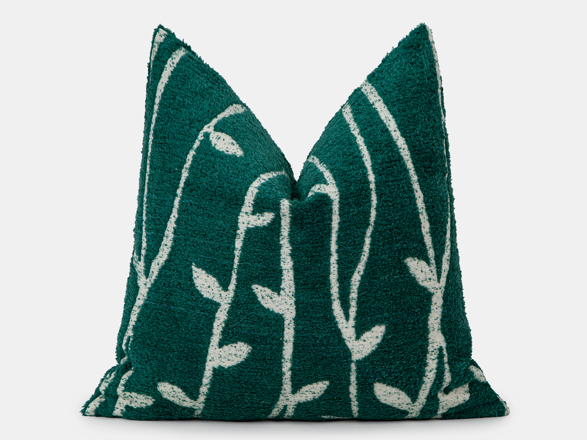 Dark Green Botanical Texture Pillow Cover