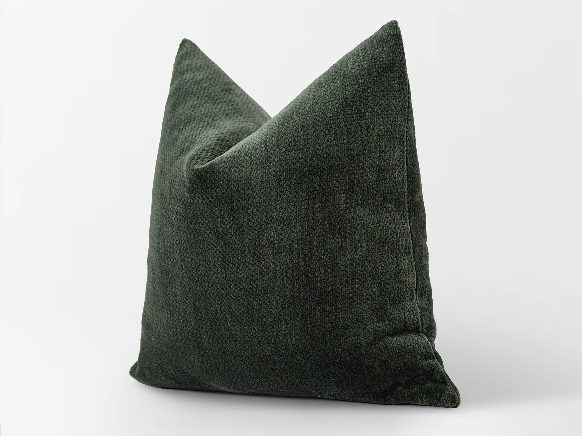 Dusty Dark Green Textured Pillow Cover