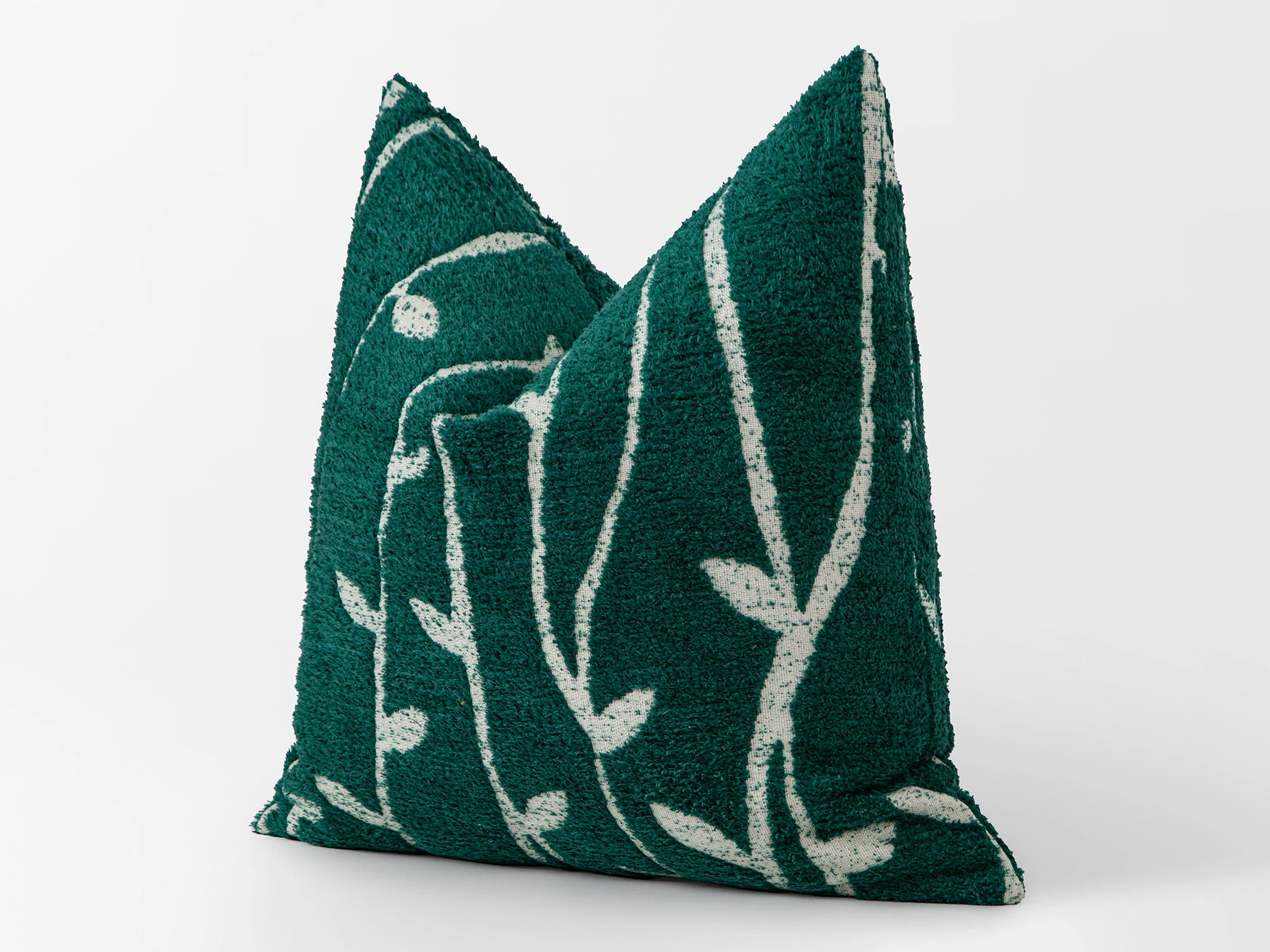 Dark Green Botanical Texture Pillow Cover