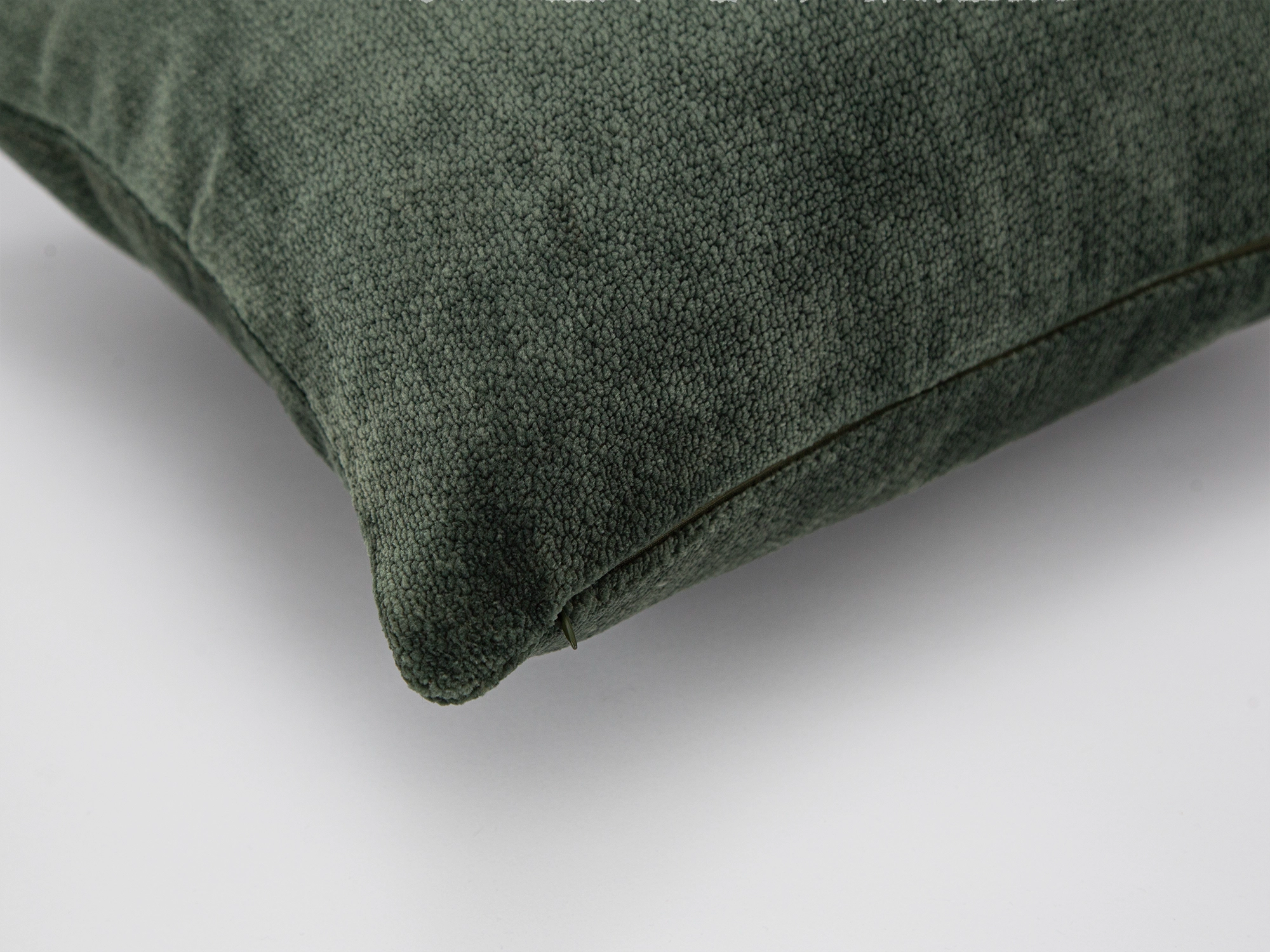 Dusty Dark Green Textured Pillow Cover
