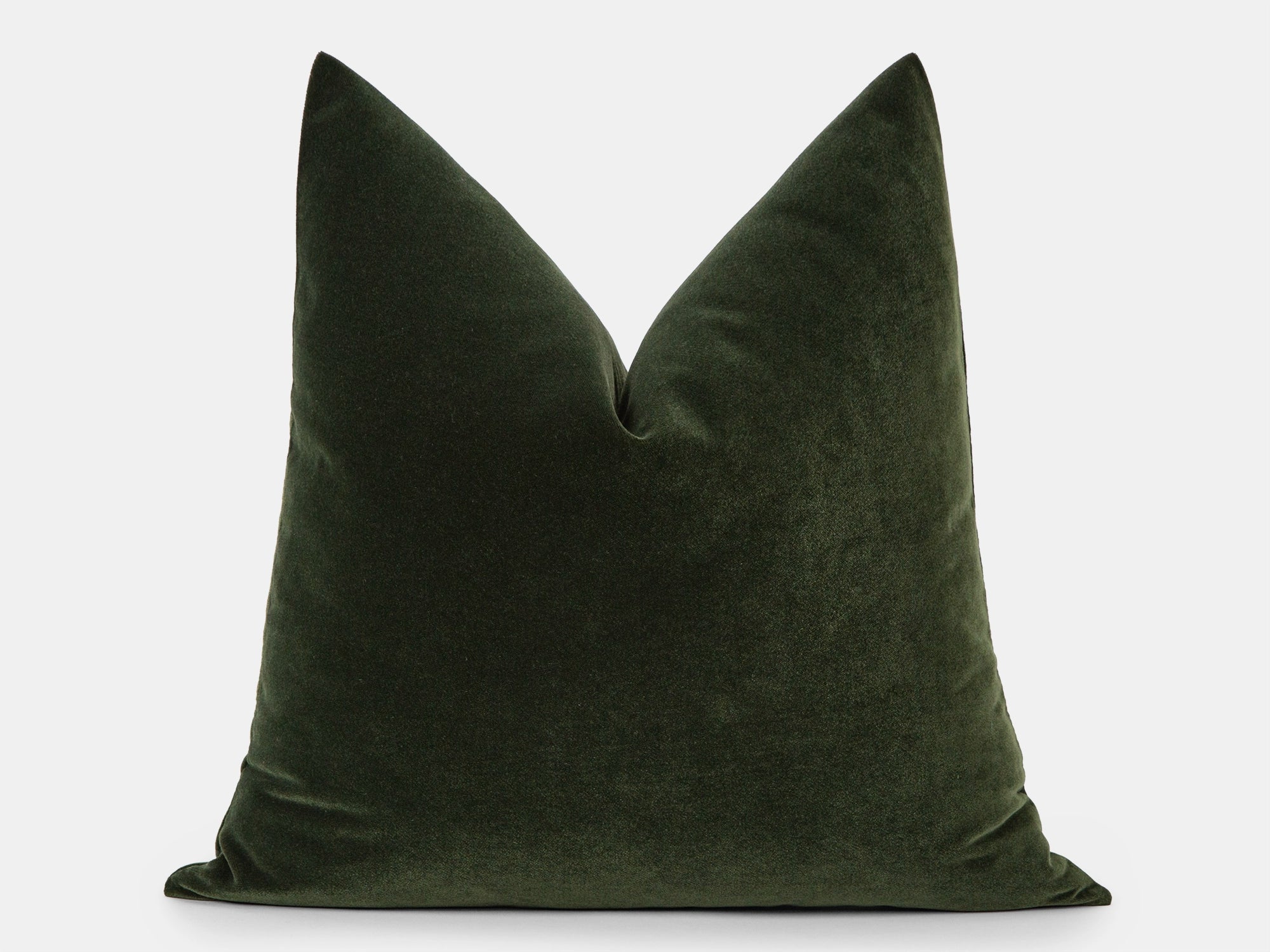Dark Moss Green Velvet Pillow Cover