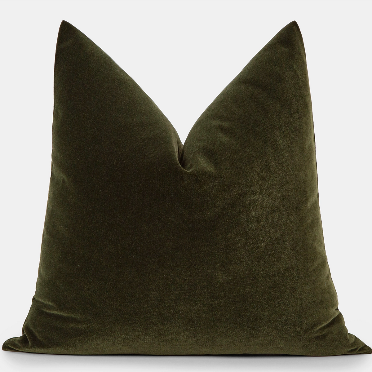 Dark Moss Green Velvet Pillow Cover