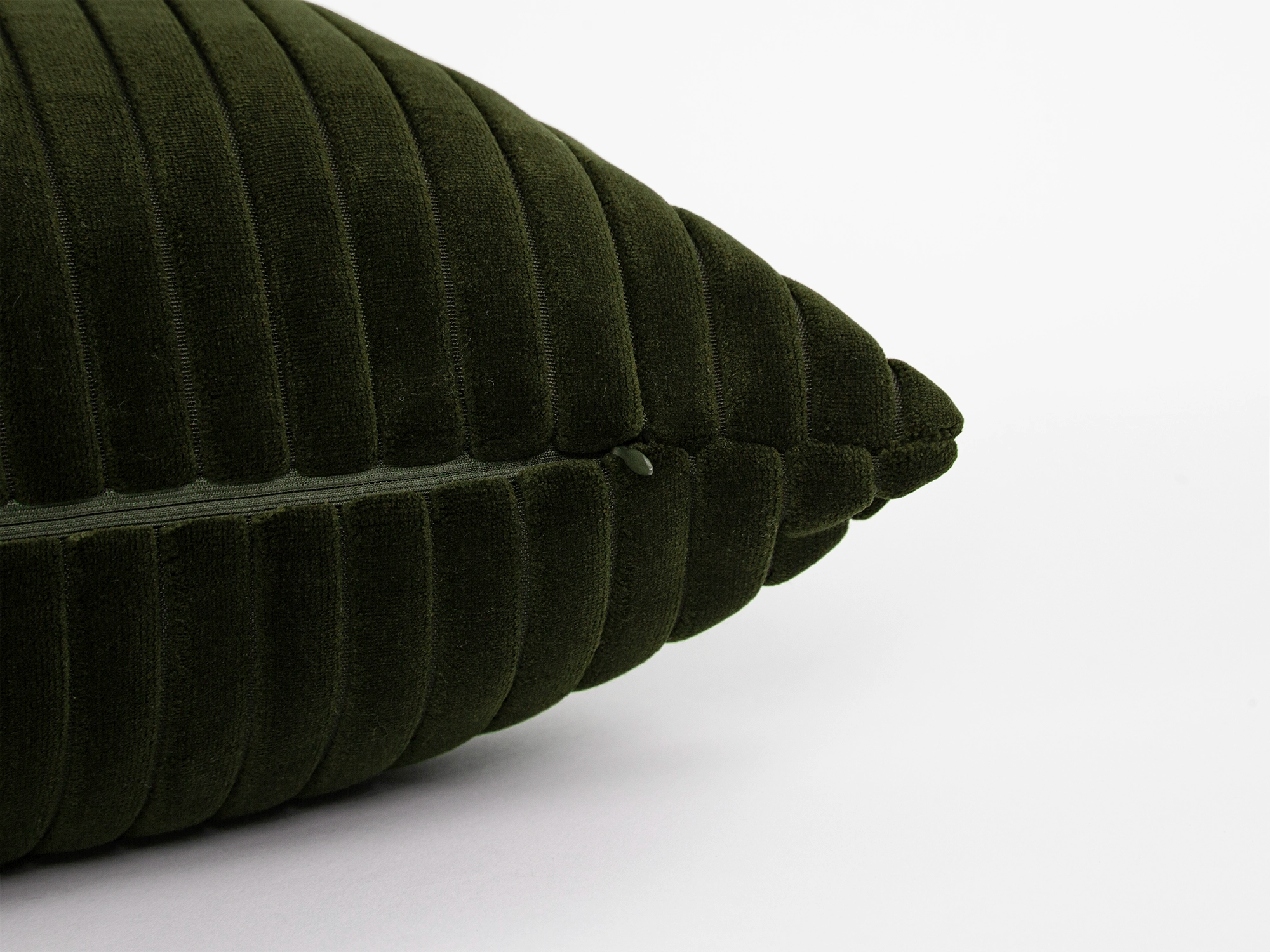 Dark Olive Corduroy Velvet Pillow Cover