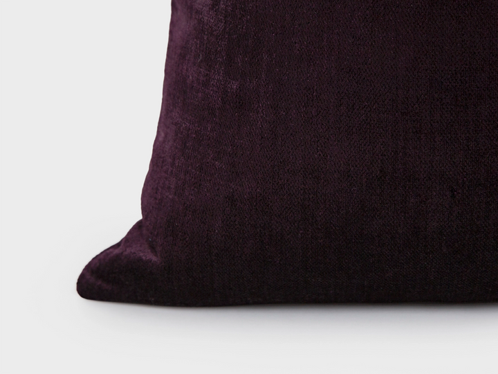 Dark Purple Woven Pillow Cover - Lustre