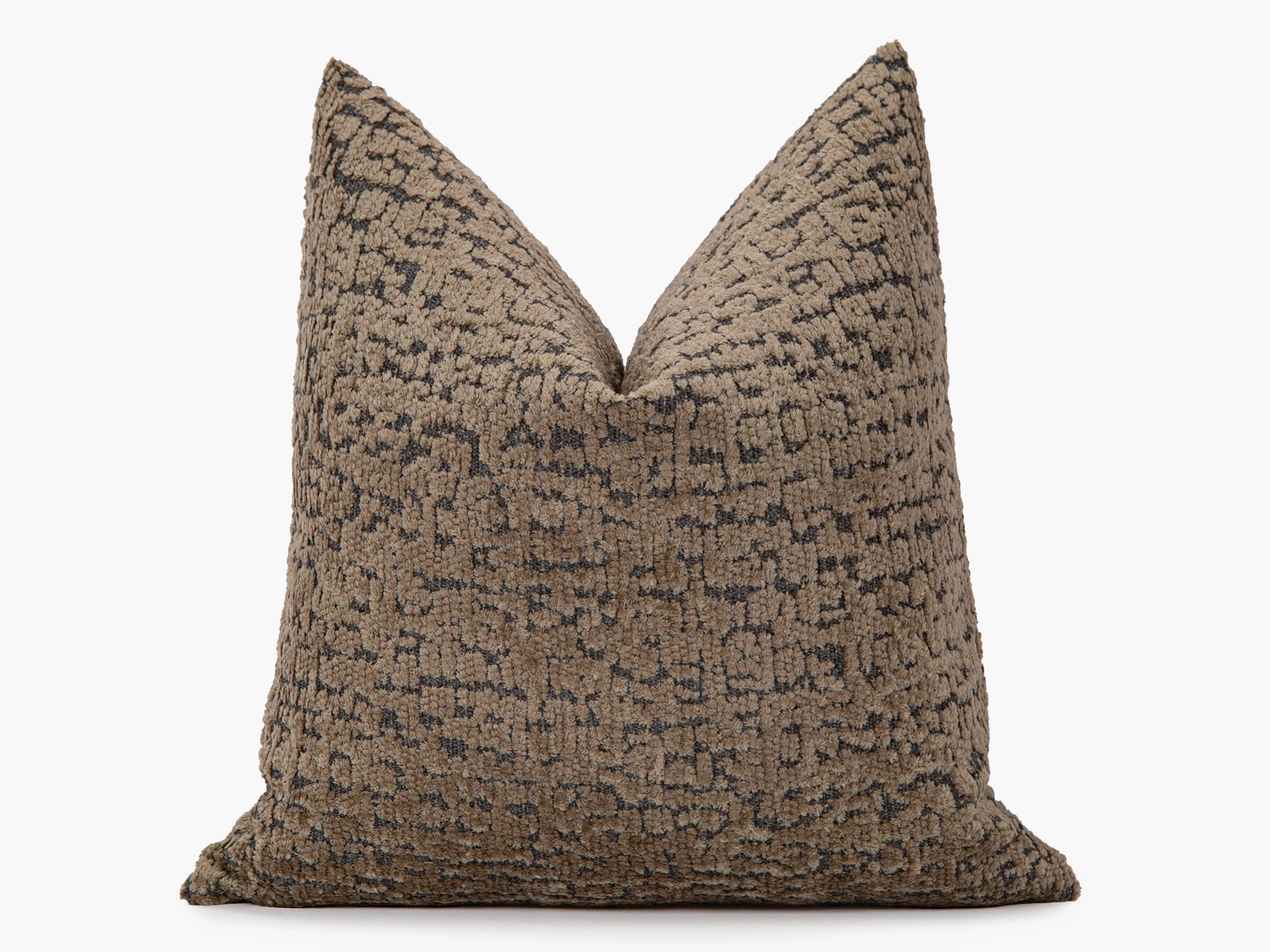 Brown Textured Soft Cozy Pillow Cover