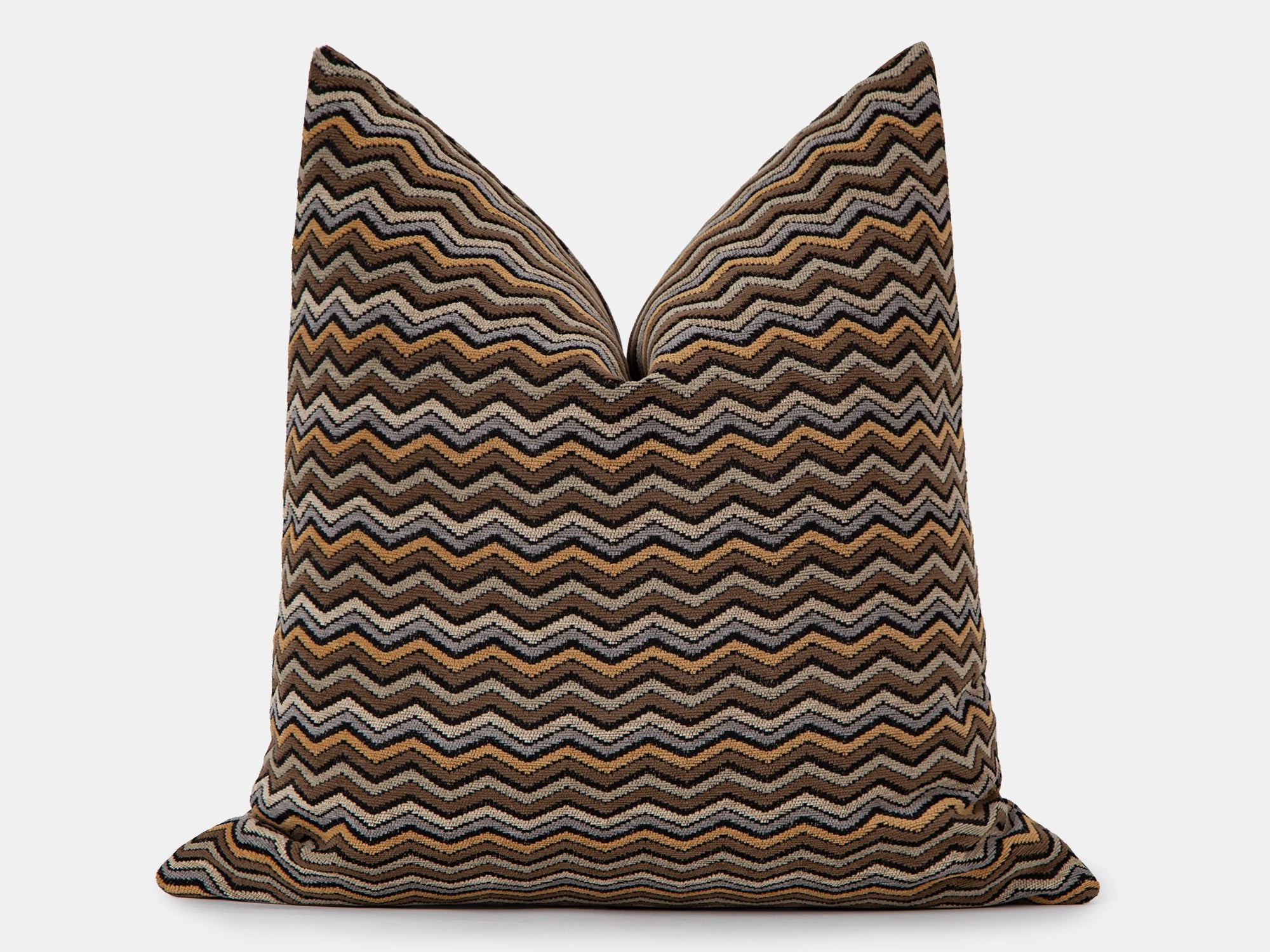 Dark Taupe Chevron Pillow Cover