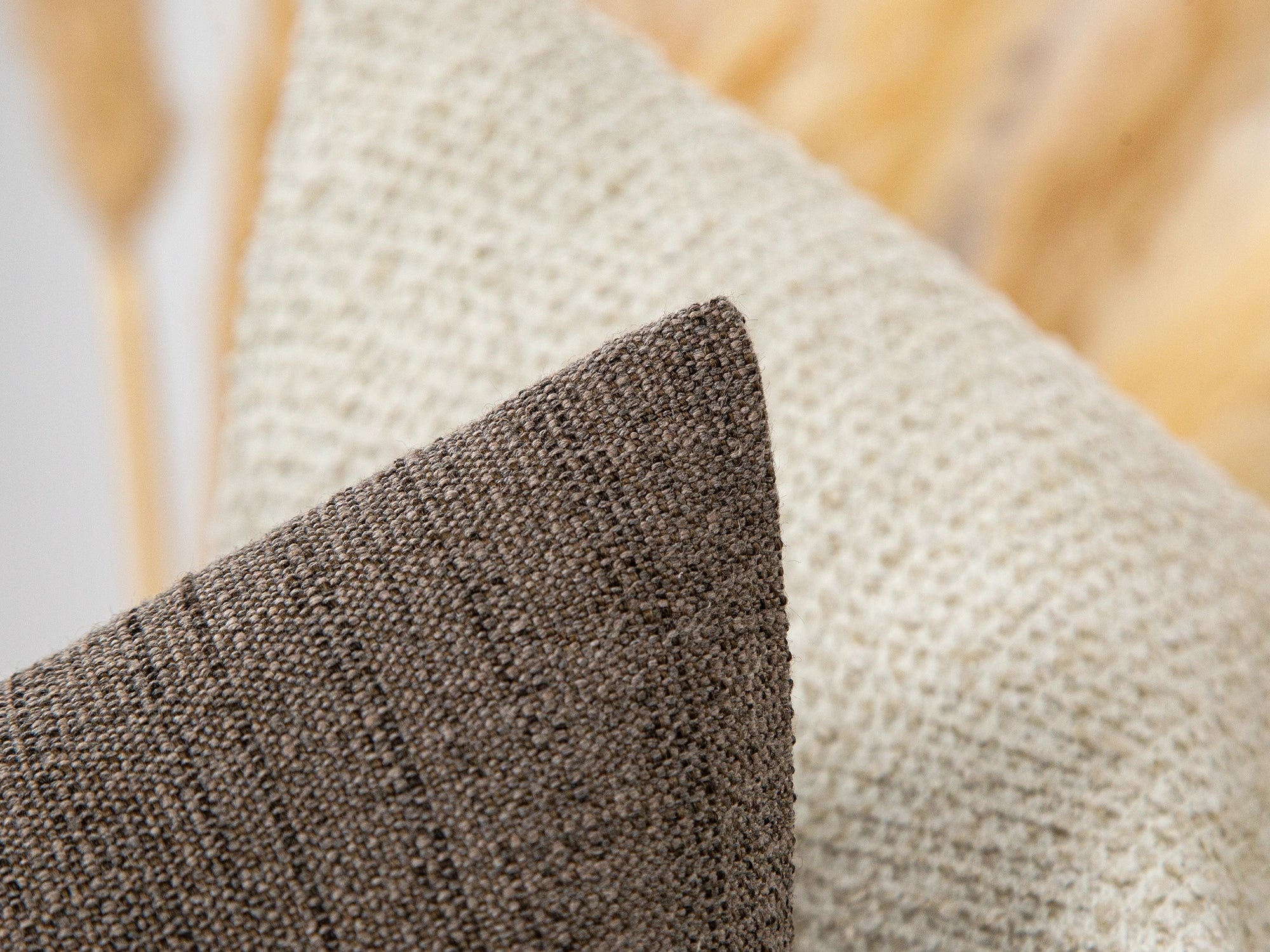 Dark Taupe Linen Woven Pillow Cover