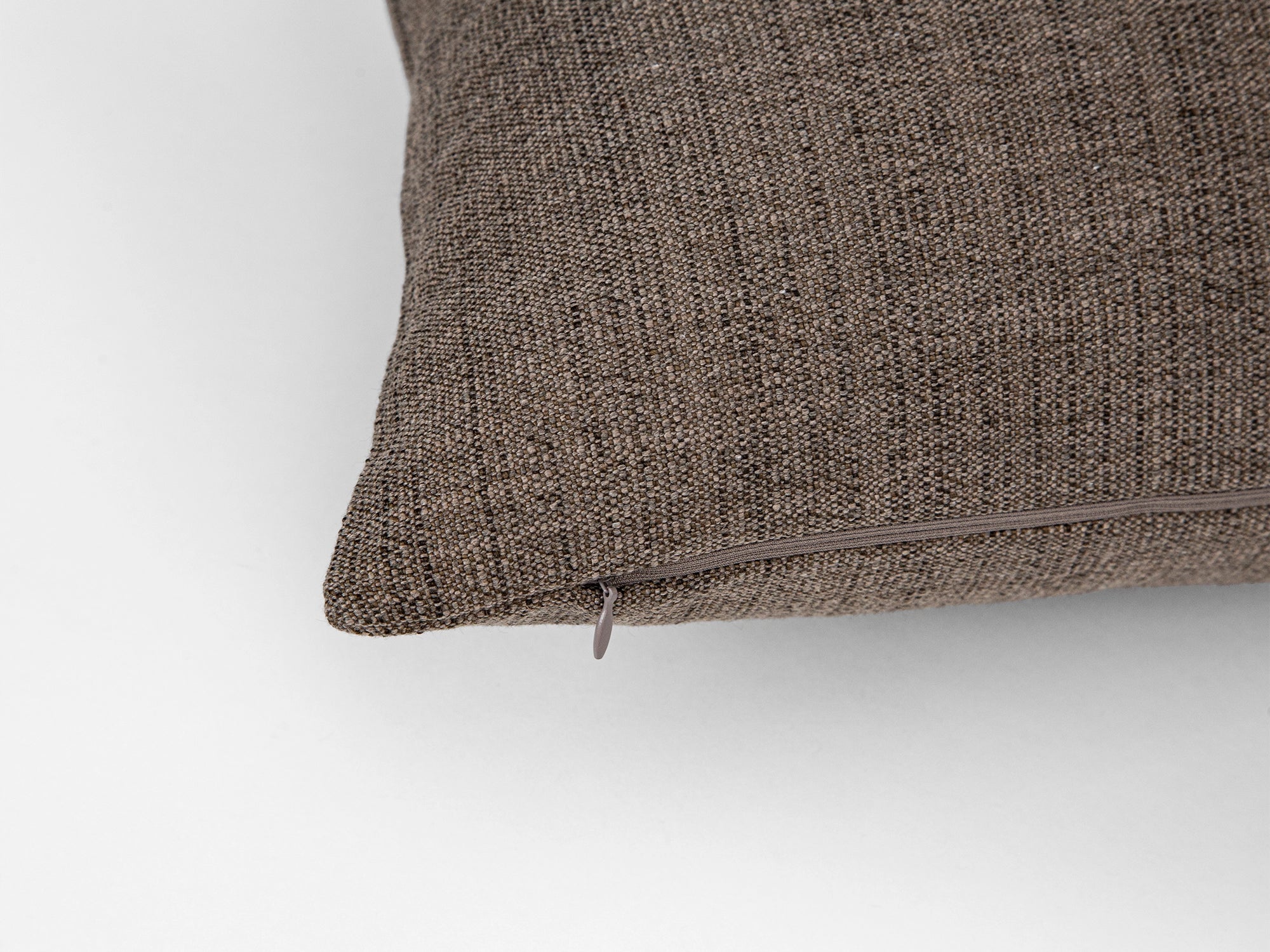 Dark Taupe Linen Woven Pillow Cover