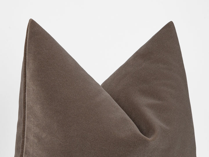 Dark Taupe Velvet Pillow Cover