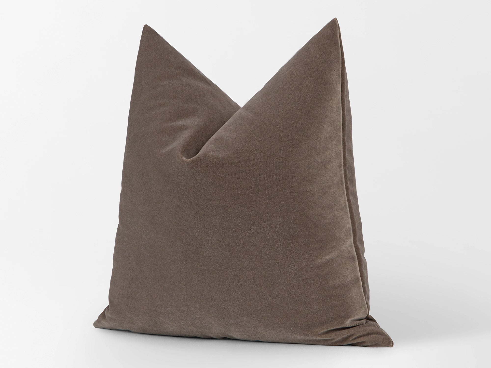 Dark Taupe Velvet Pillow Cover
