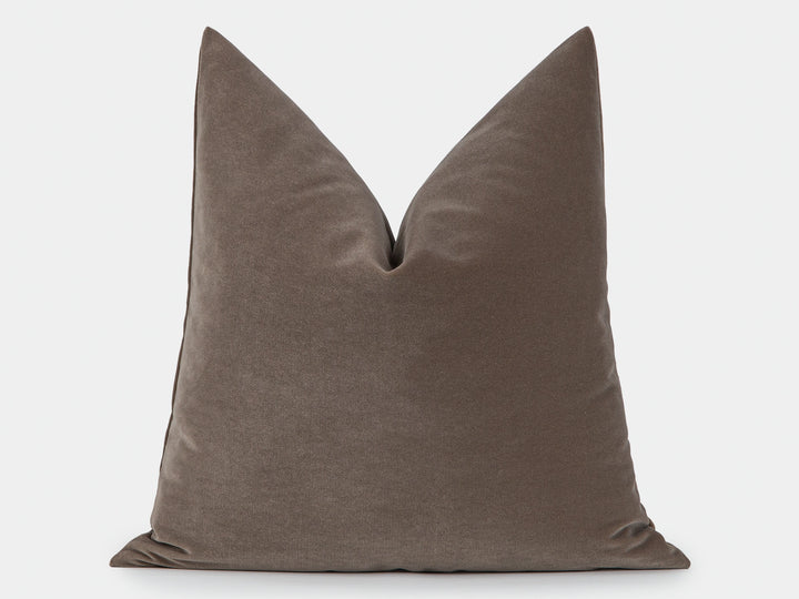 Dark Taupe Velvet Pillow Cover