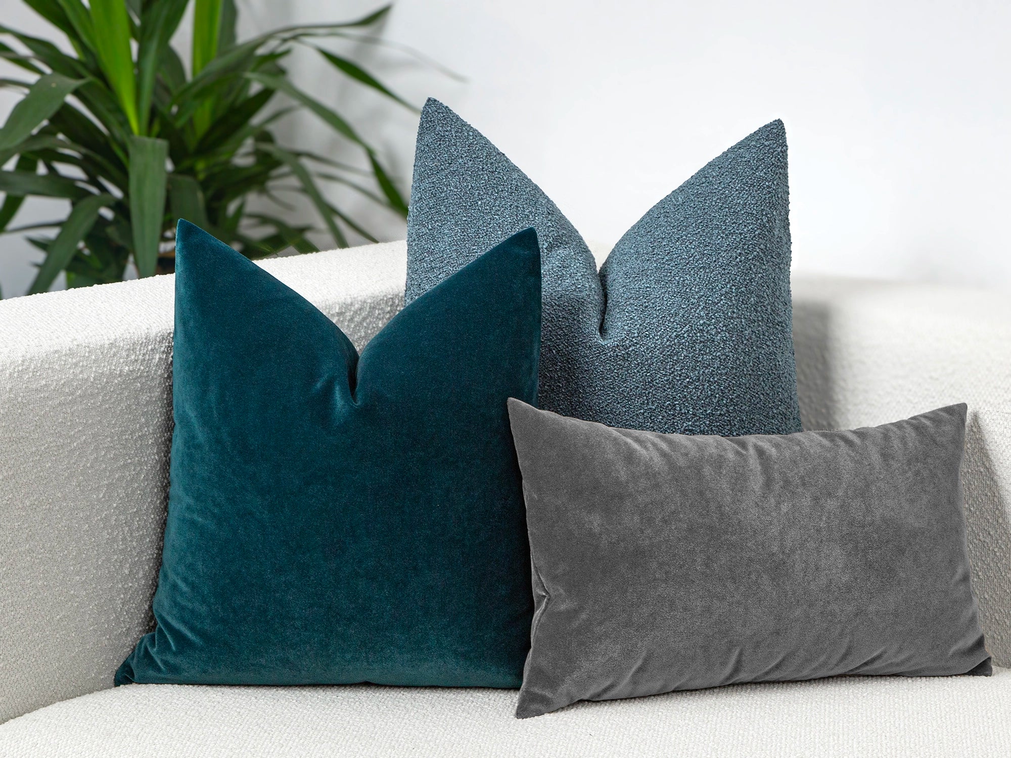 Dark Teal Velvet Pillow Cover