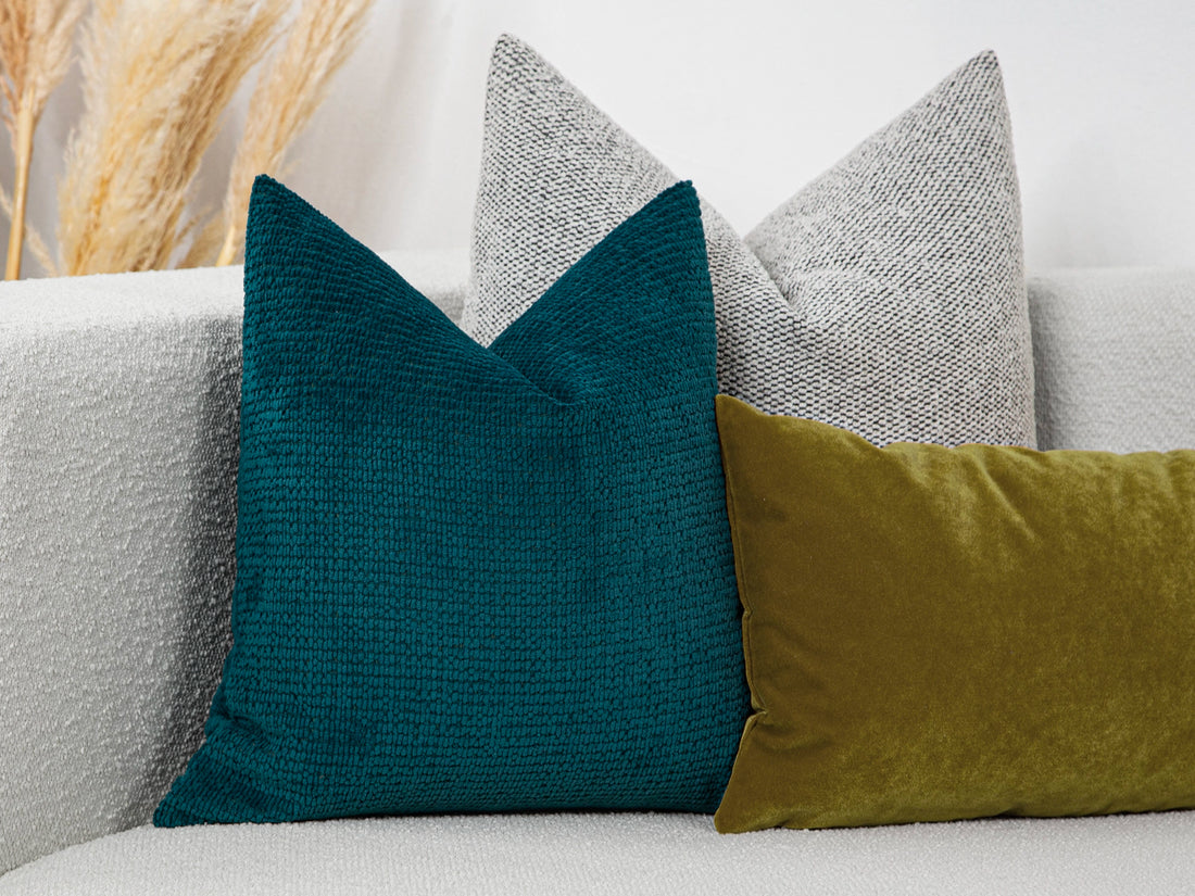 Dark Teal Cozy Pillow Cover