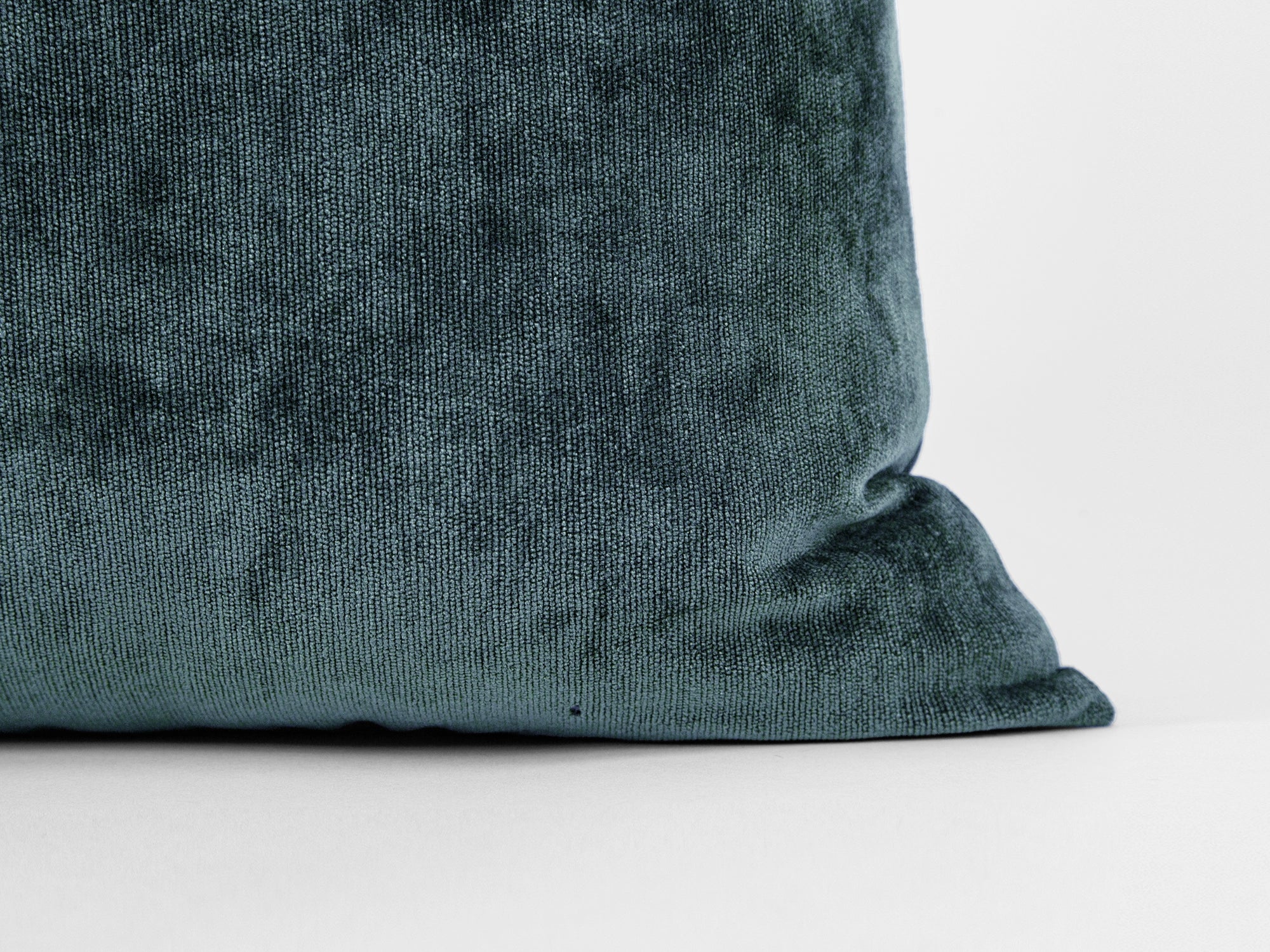 Dark Teal Woven Pillow Cover - Lustre