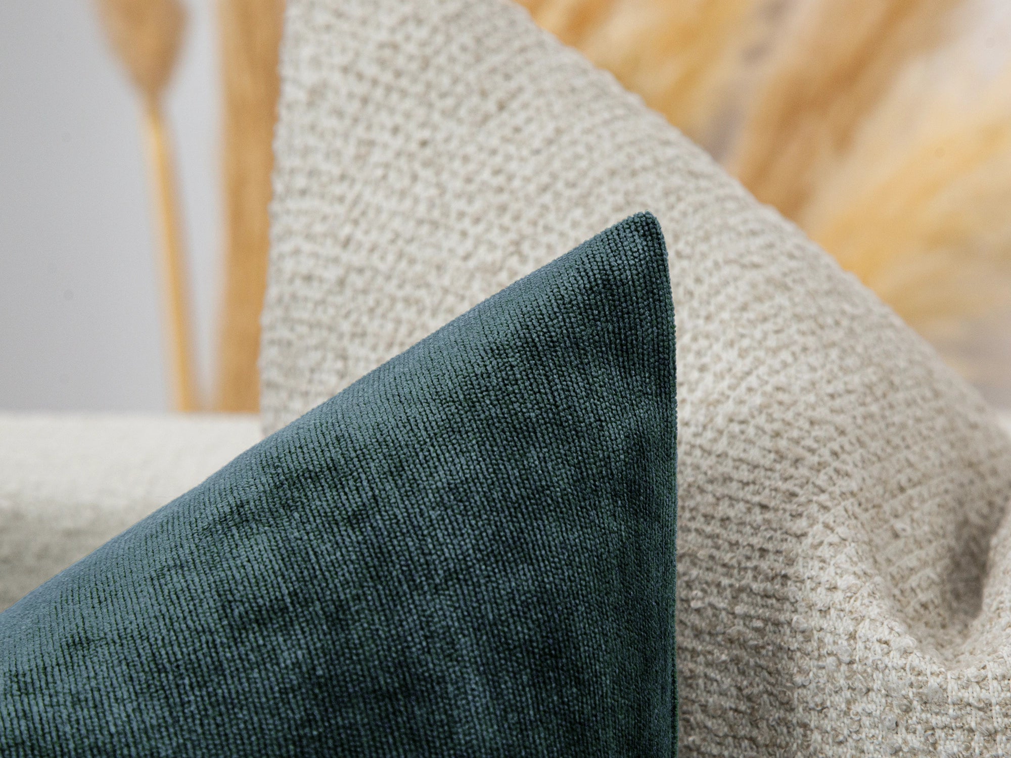 Dark Teal Woven Pillow Cover - Lustre