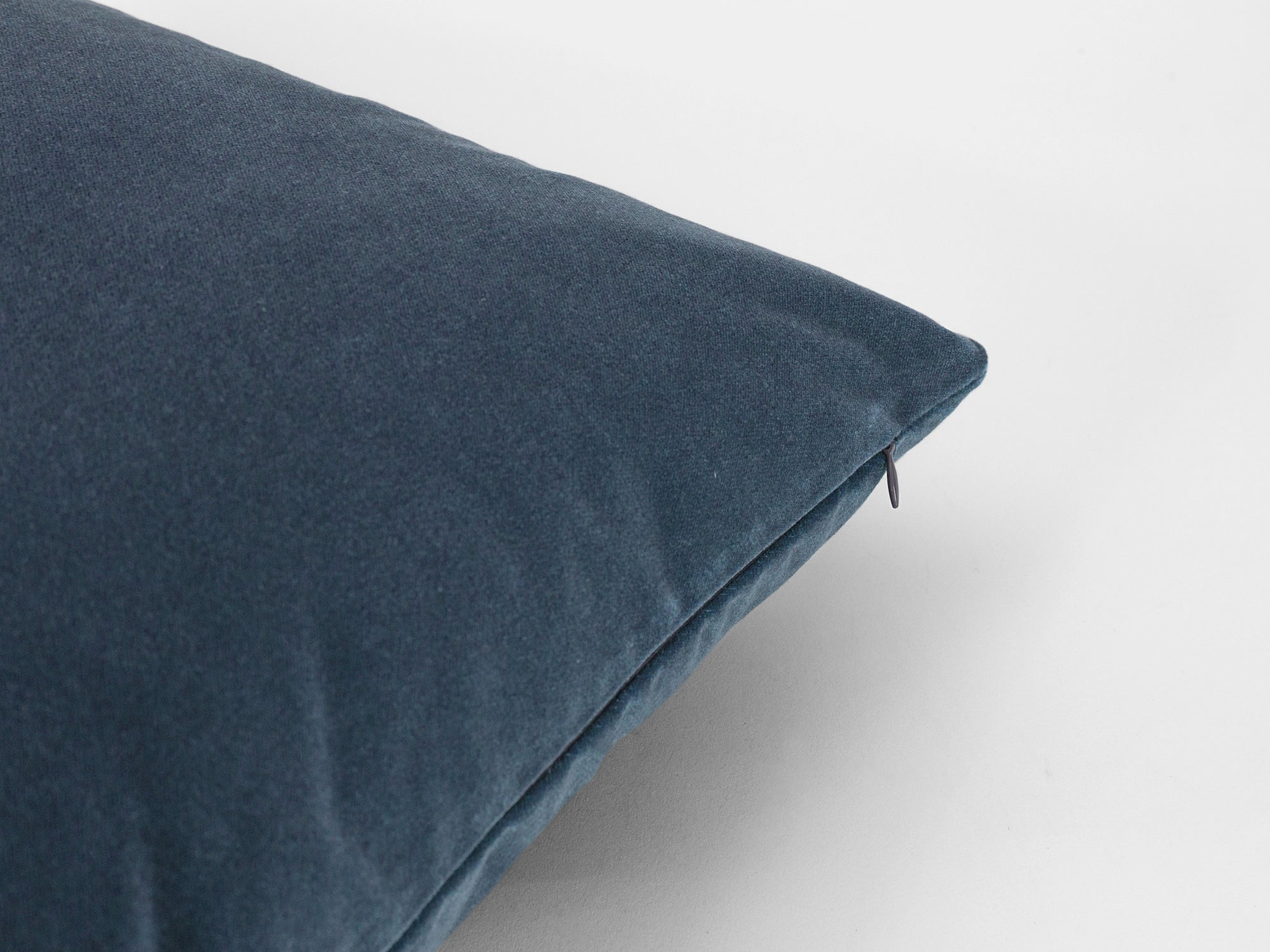 Dark Dusty Blue Velvet Pillow Cover