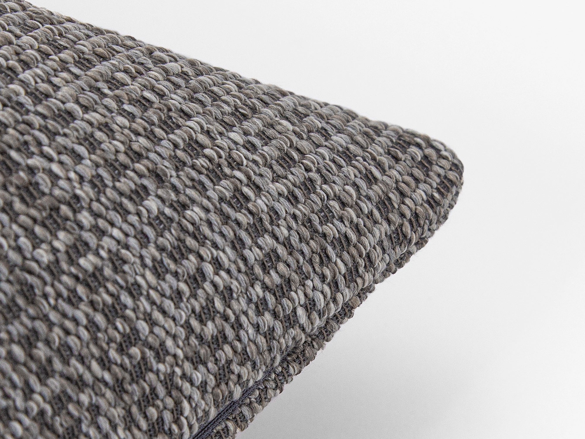 Gray Woven Throw Pillow Cover
