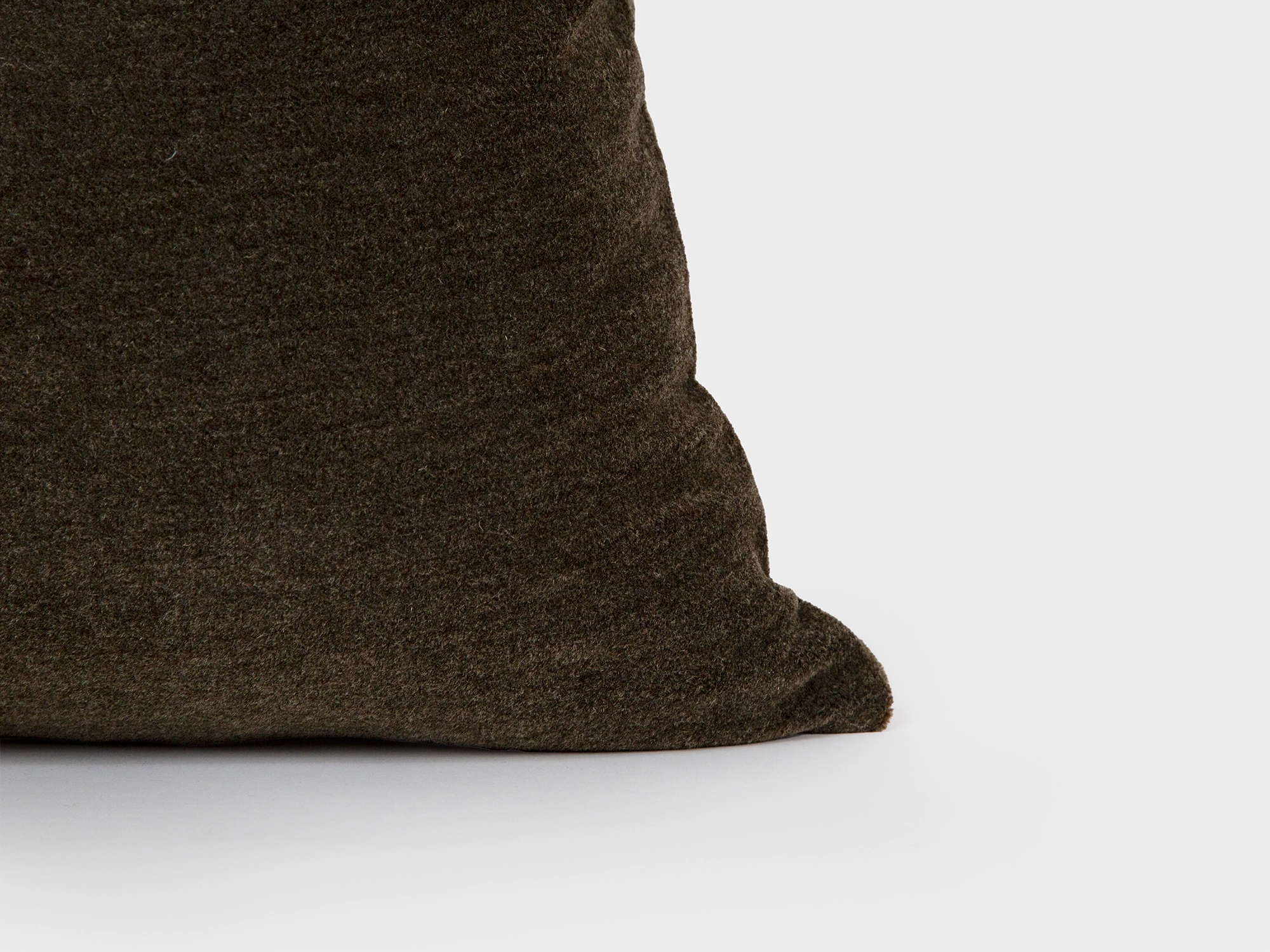 Deep Bark Mohair Velvet Pillow Cover