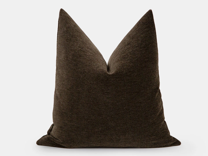 Deep Bark Mohair Velvet Pillow Cover