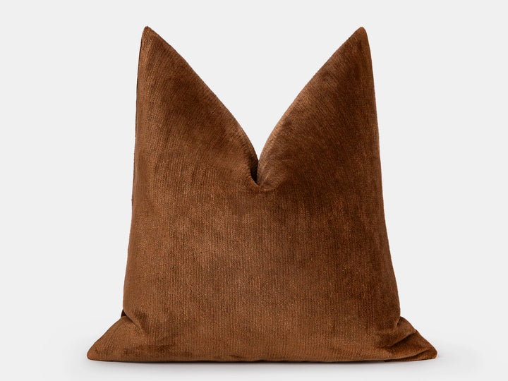 Deep Bronze Woven Pillow Cover