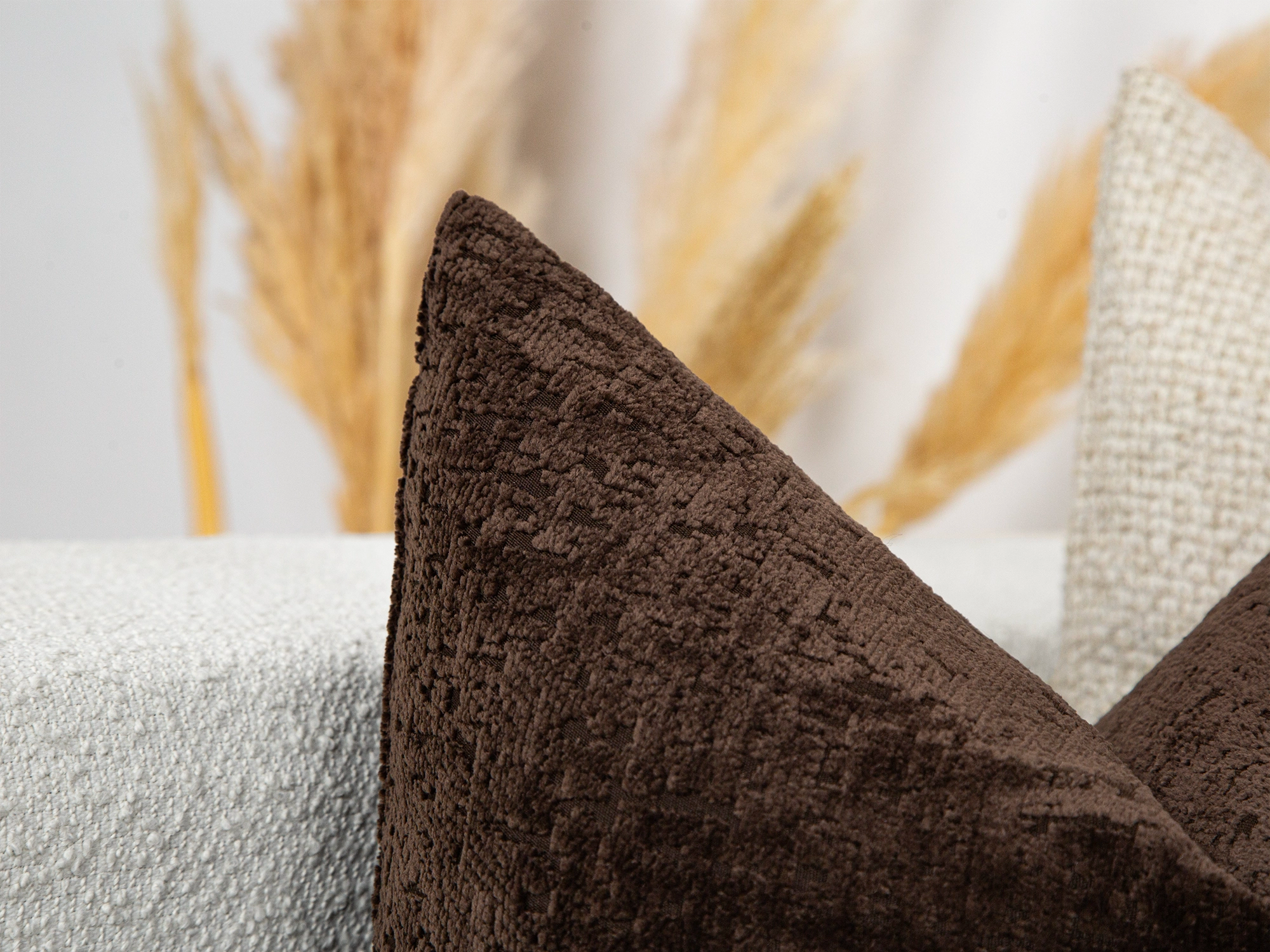 Dark Brown Throw Pillow Cover