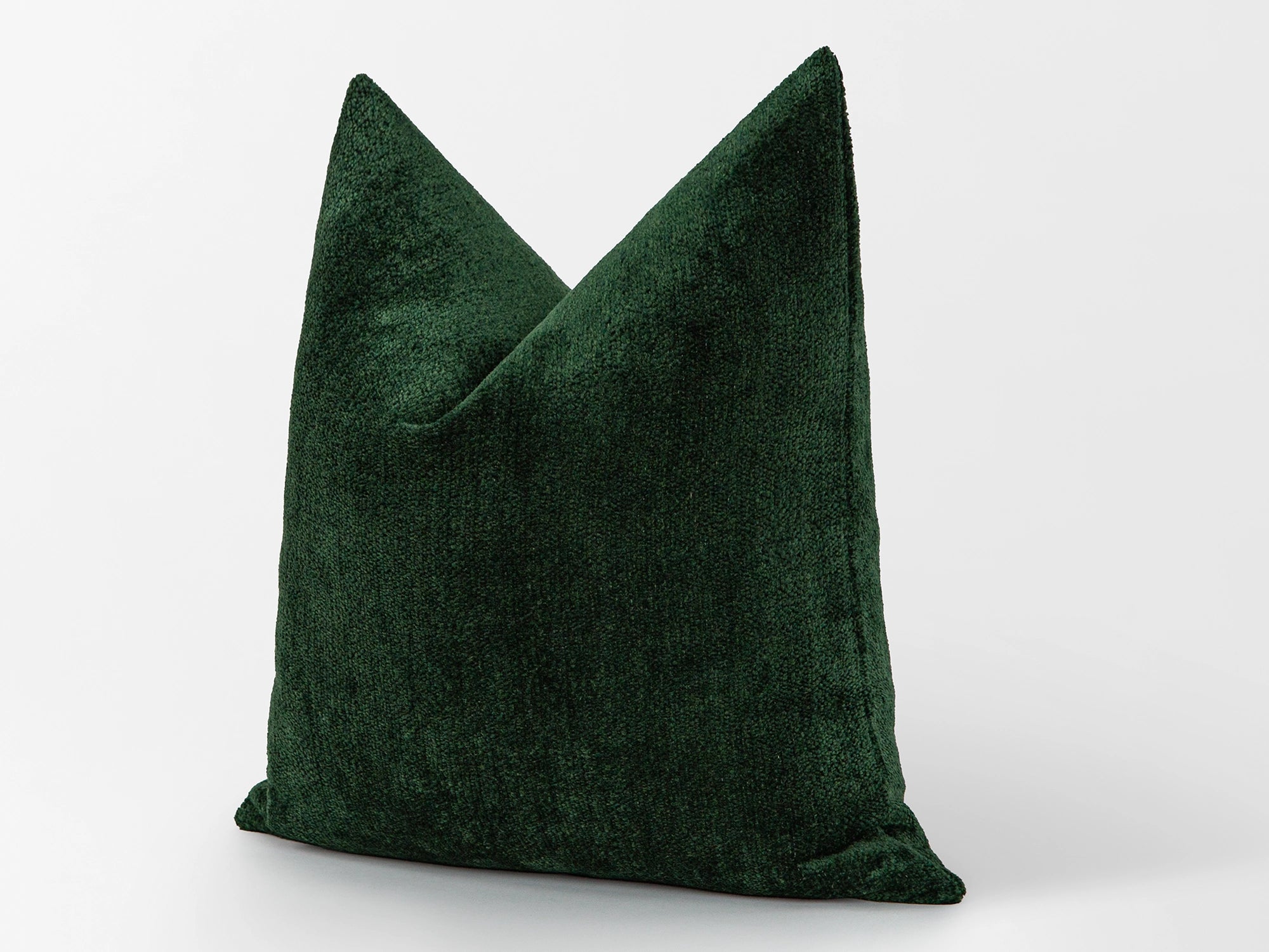 Deep Green Textured Pillow Cover