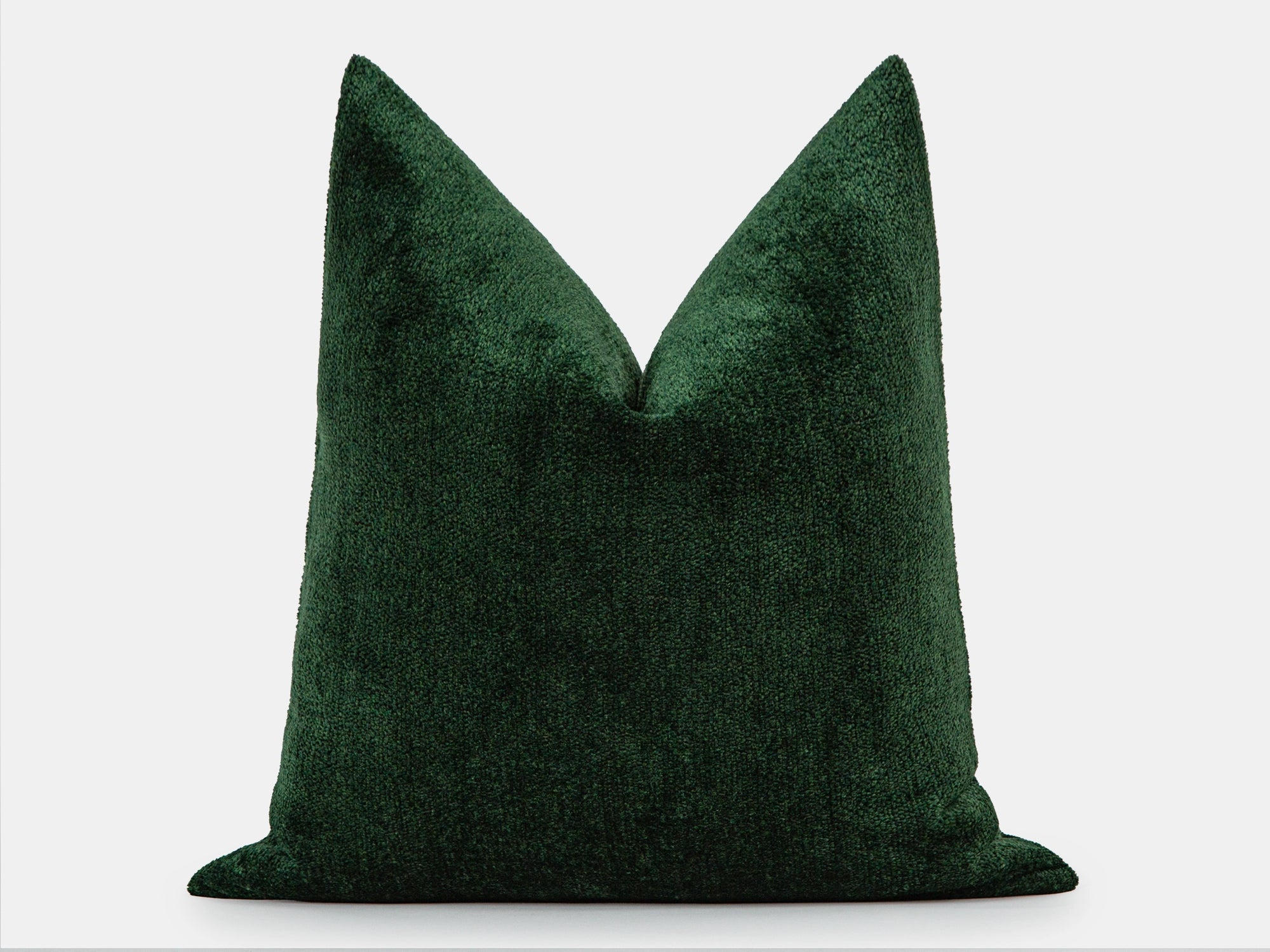 Deep Green Textured Pillow Cover