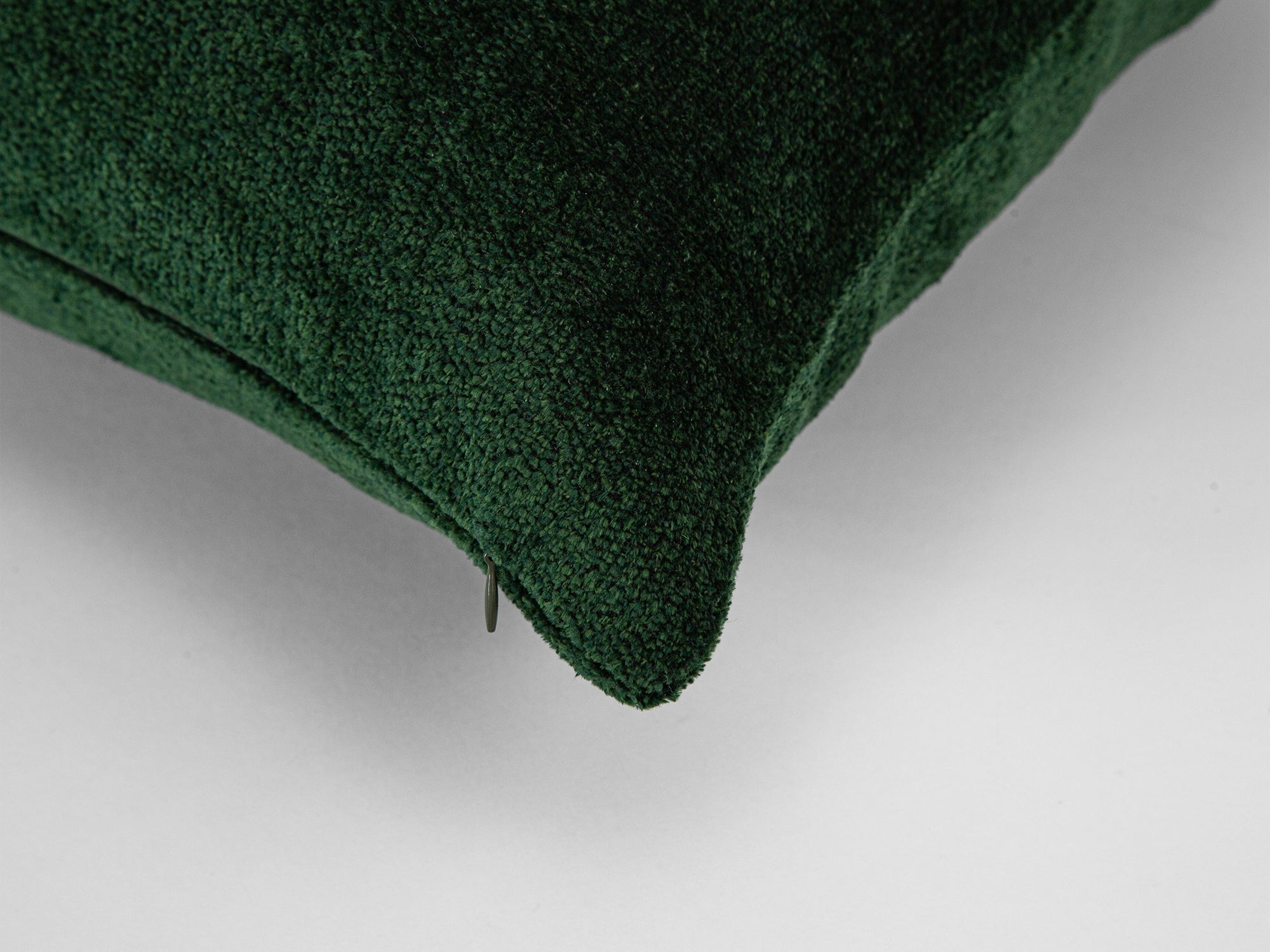 Deep Green Textured Pillow Cover