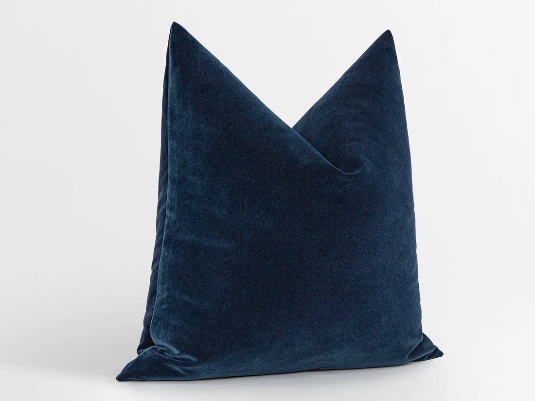 Deep Indigo Velvet Pillow Cover